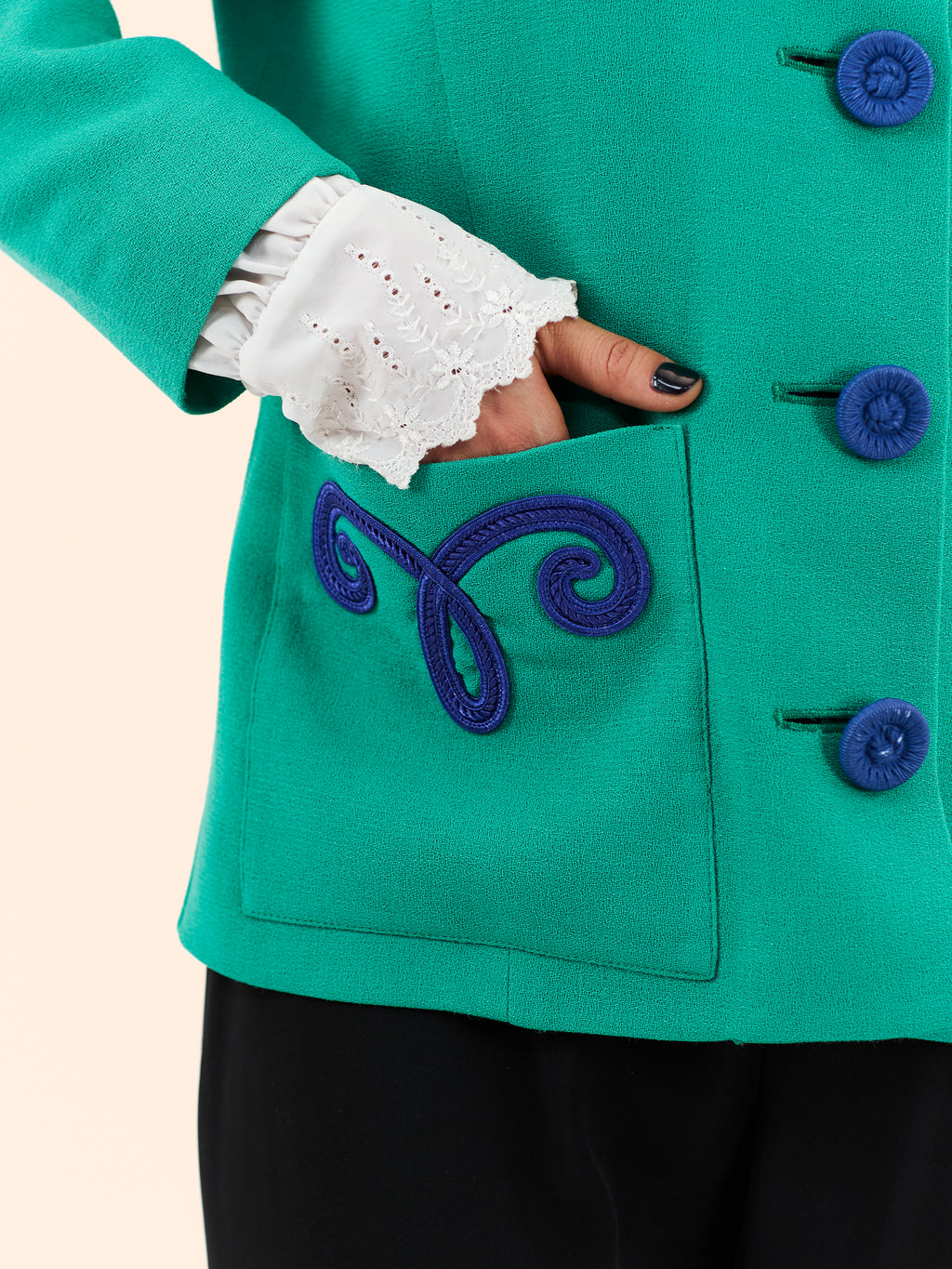 1990'S YVES SAINT LAURENT VARIATION ROPE DESIGN JACKET