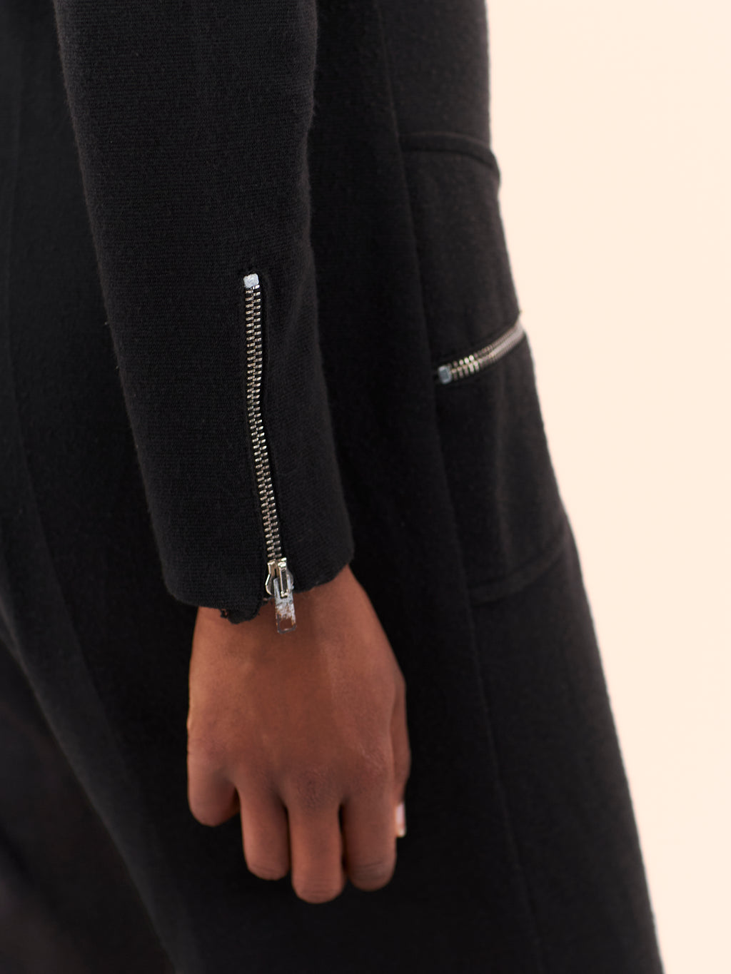 1970'S BIRI SPORTSWEAR KNIT BLACK JUMPSUIT