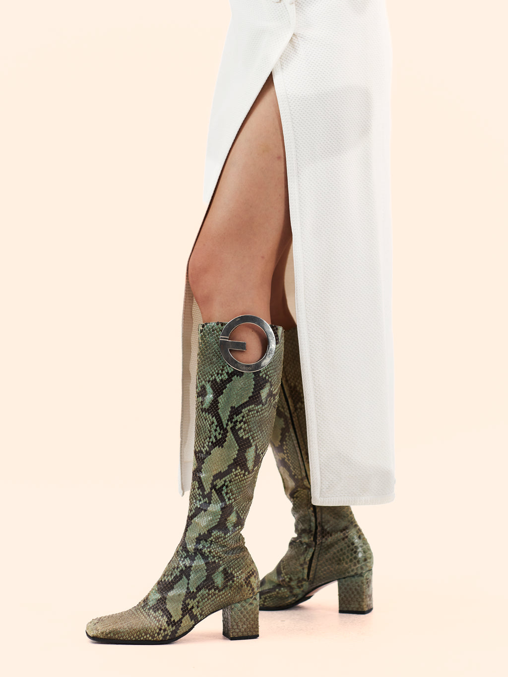 1990'S GUCCI BY TOM FORD SNAKE SKIN BOOTS