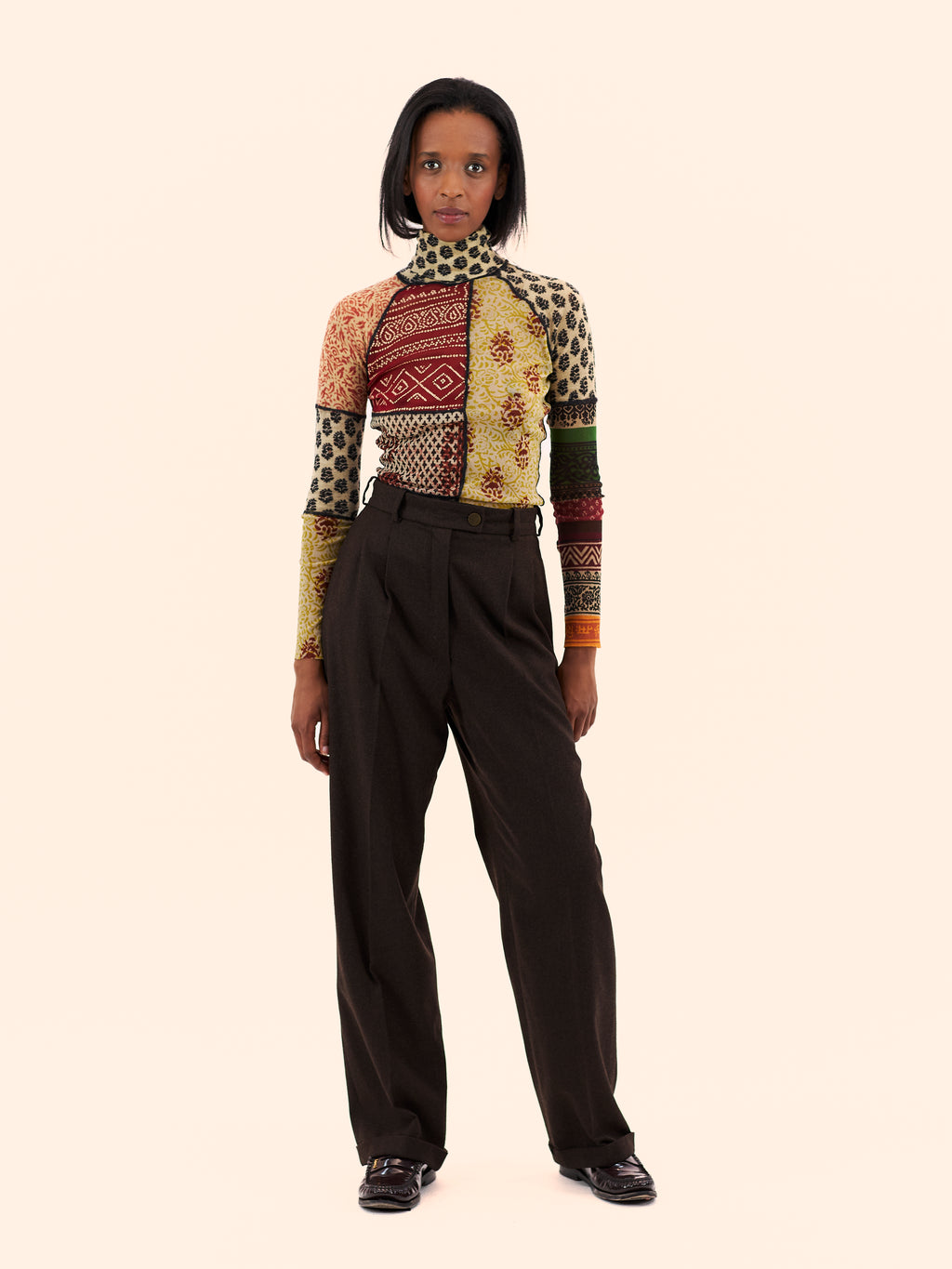 A/W 00-01 CHANEL BY KARL LAGERFELD BROWN WOOL TROUSER
