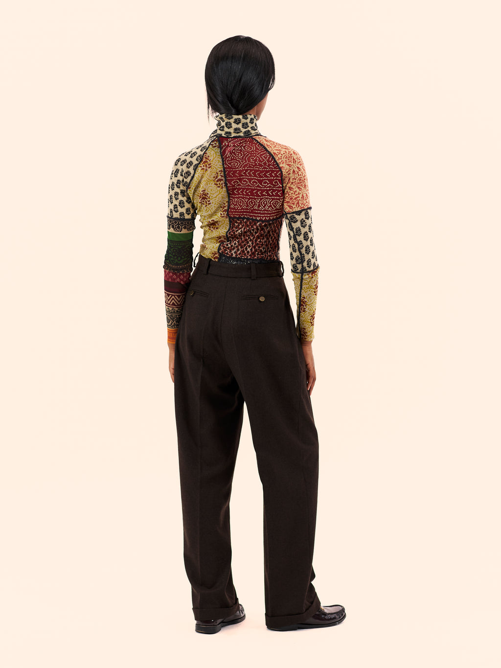 A/W 00-01 CHANEL BY KARL LAGERFELD BROWN WOOL TROUSER