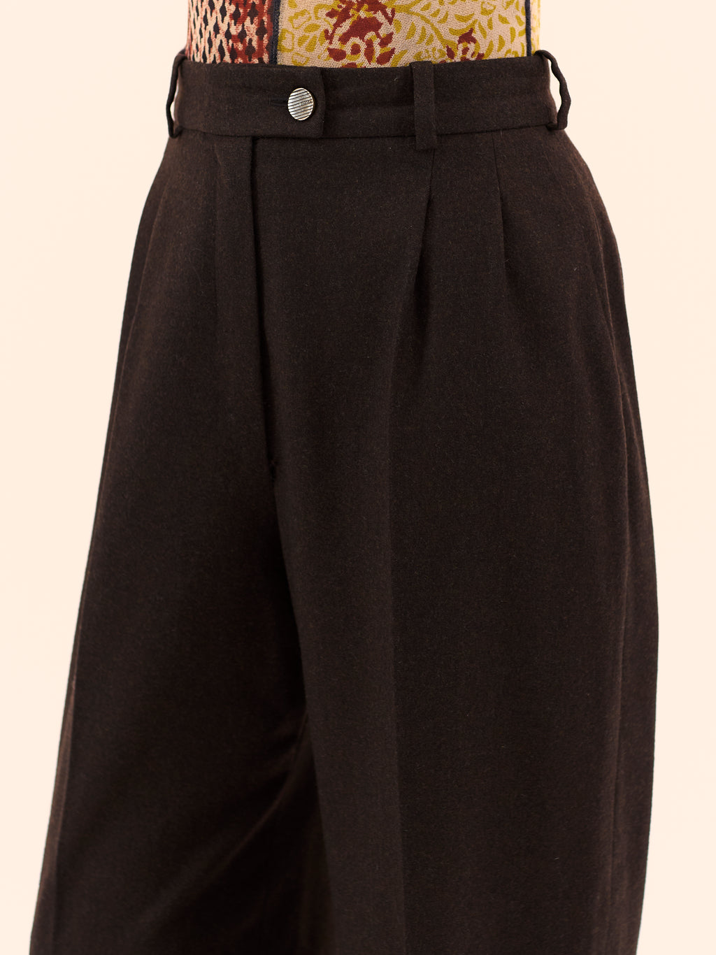 A/W 00-01 CHANEL BY KARL LAGERFELD BROWN WOOL TROUSER