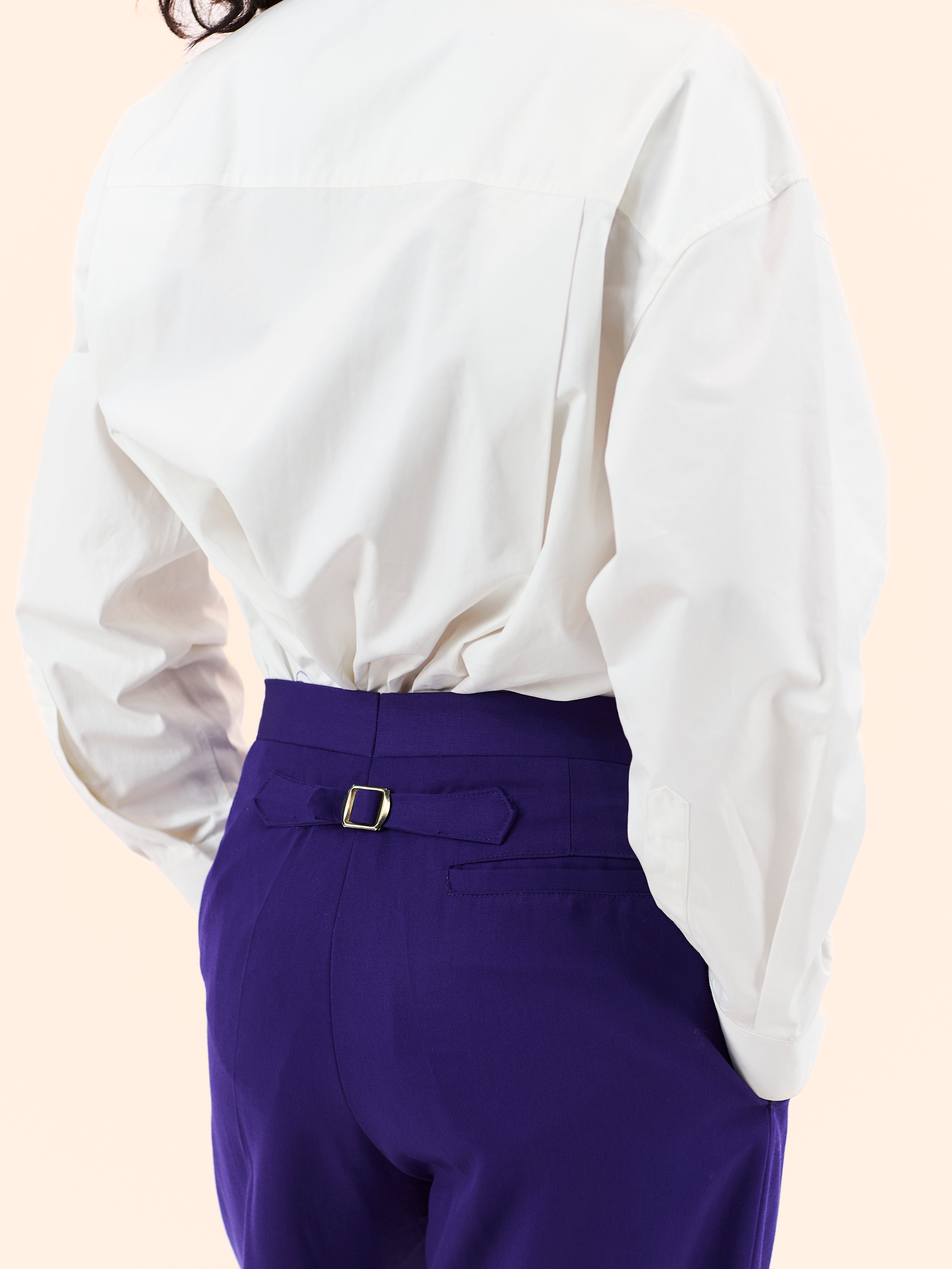 SS90 VIVIENNE WESTWOOD 'PAGAN V' COLLECTION PURPLE WOOL SUIT