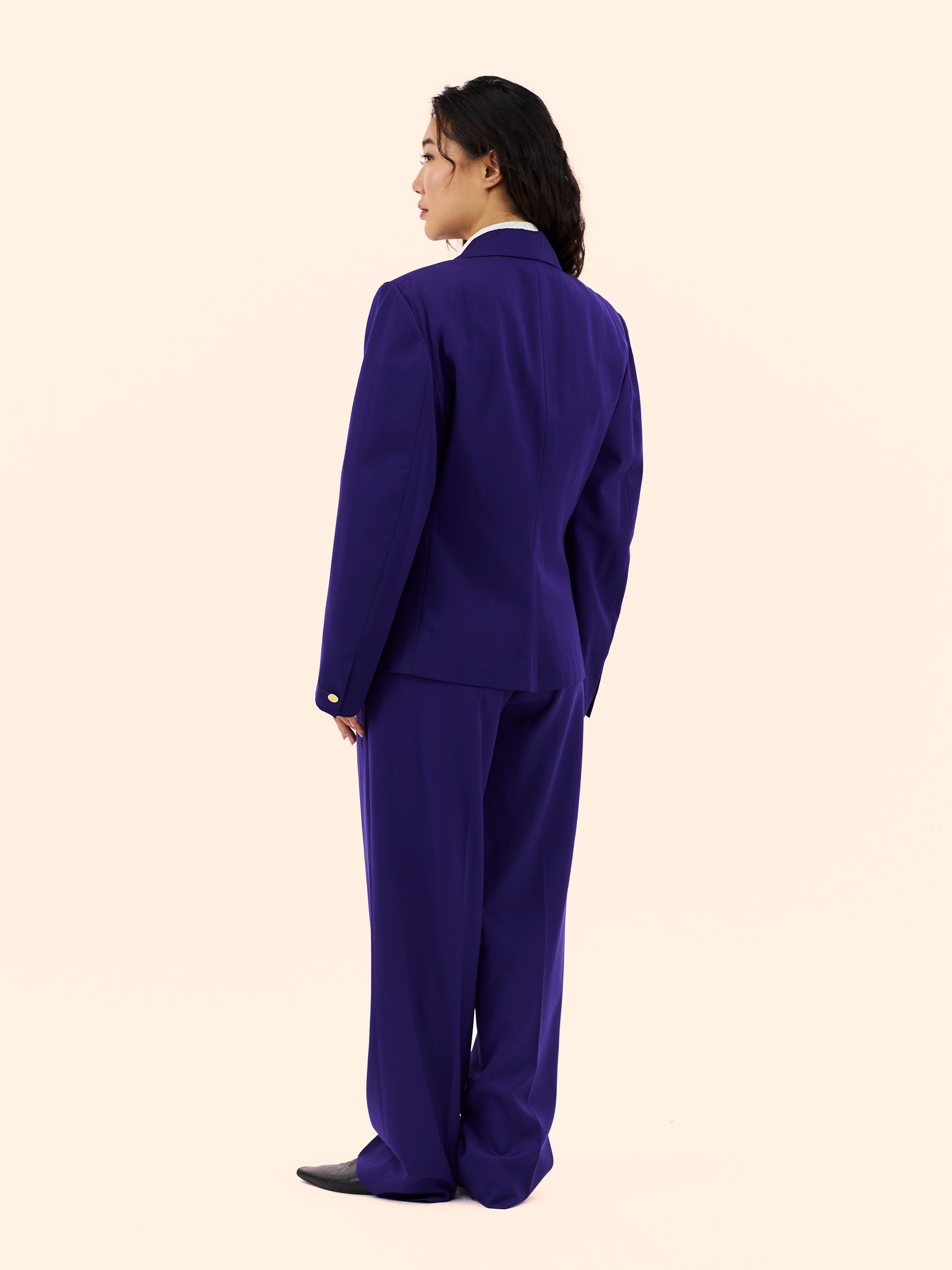 SS90 VIVIENNE WESTWOOD 'PAGAN V' COLLECTION PURPLE WOOL SUIT