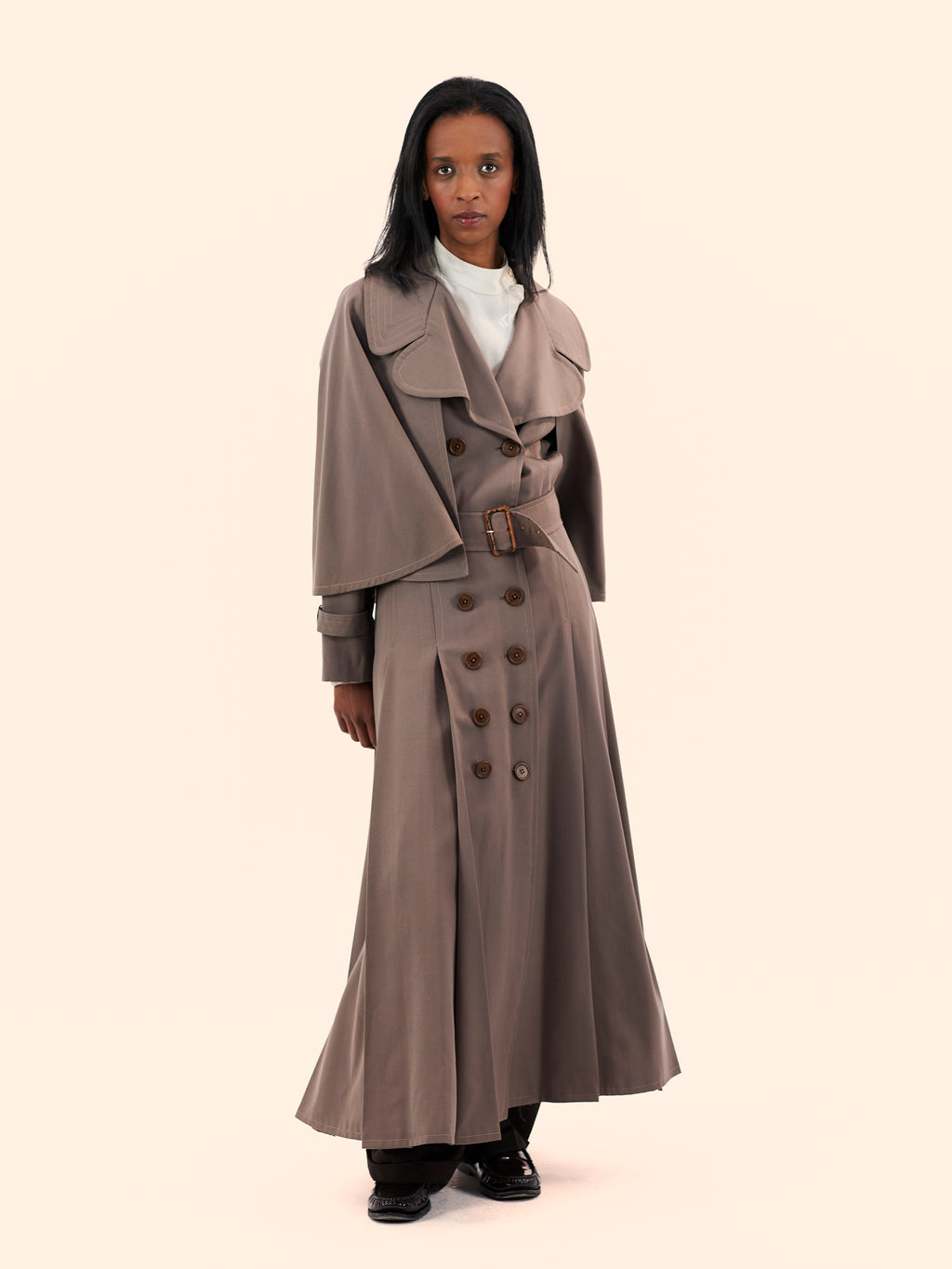 1970'S MARRIAN MCDONNELL CAPED TRENCH