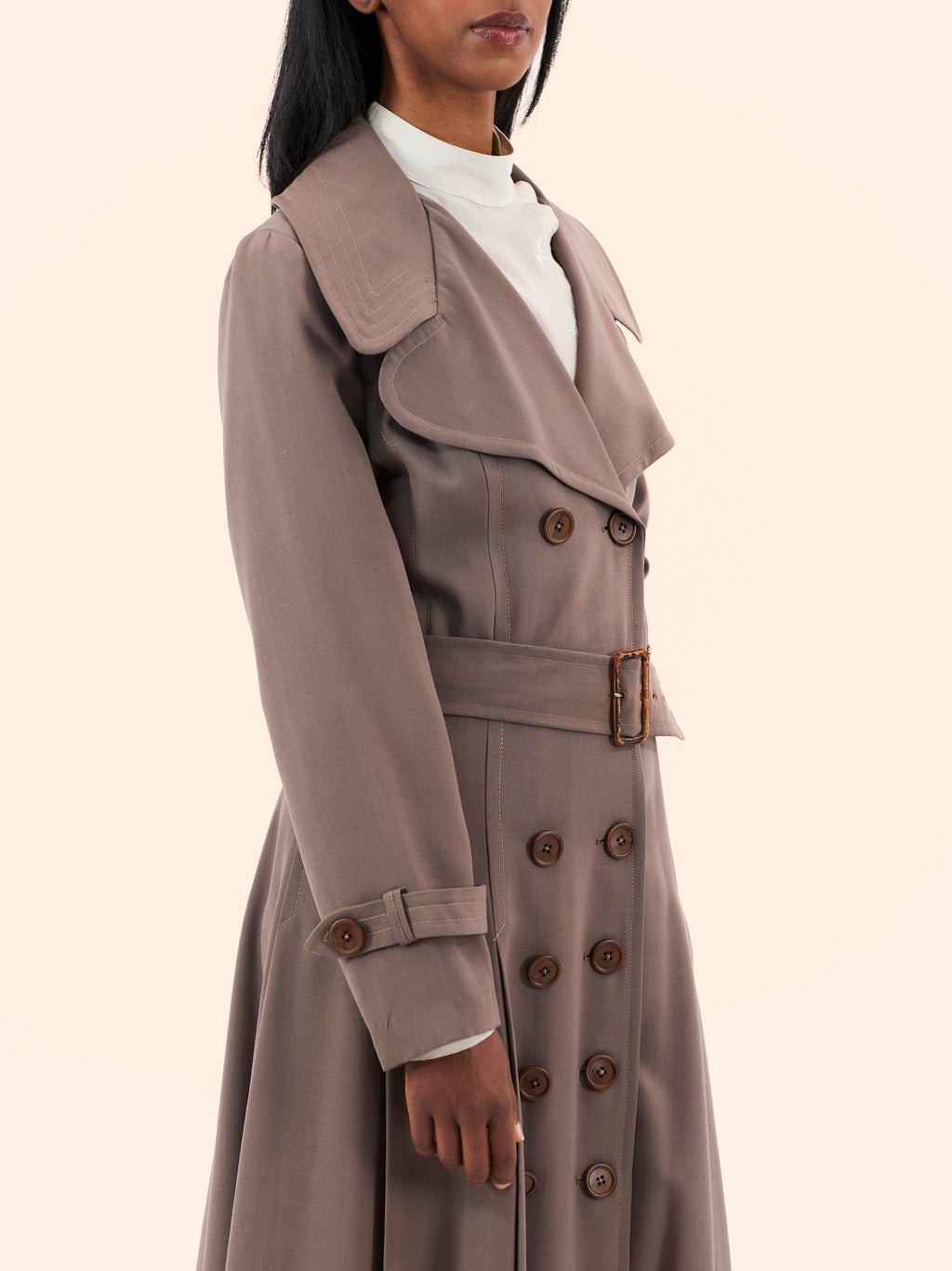 1970'S MARRIAN MCDONNELL CAPED TRENCH