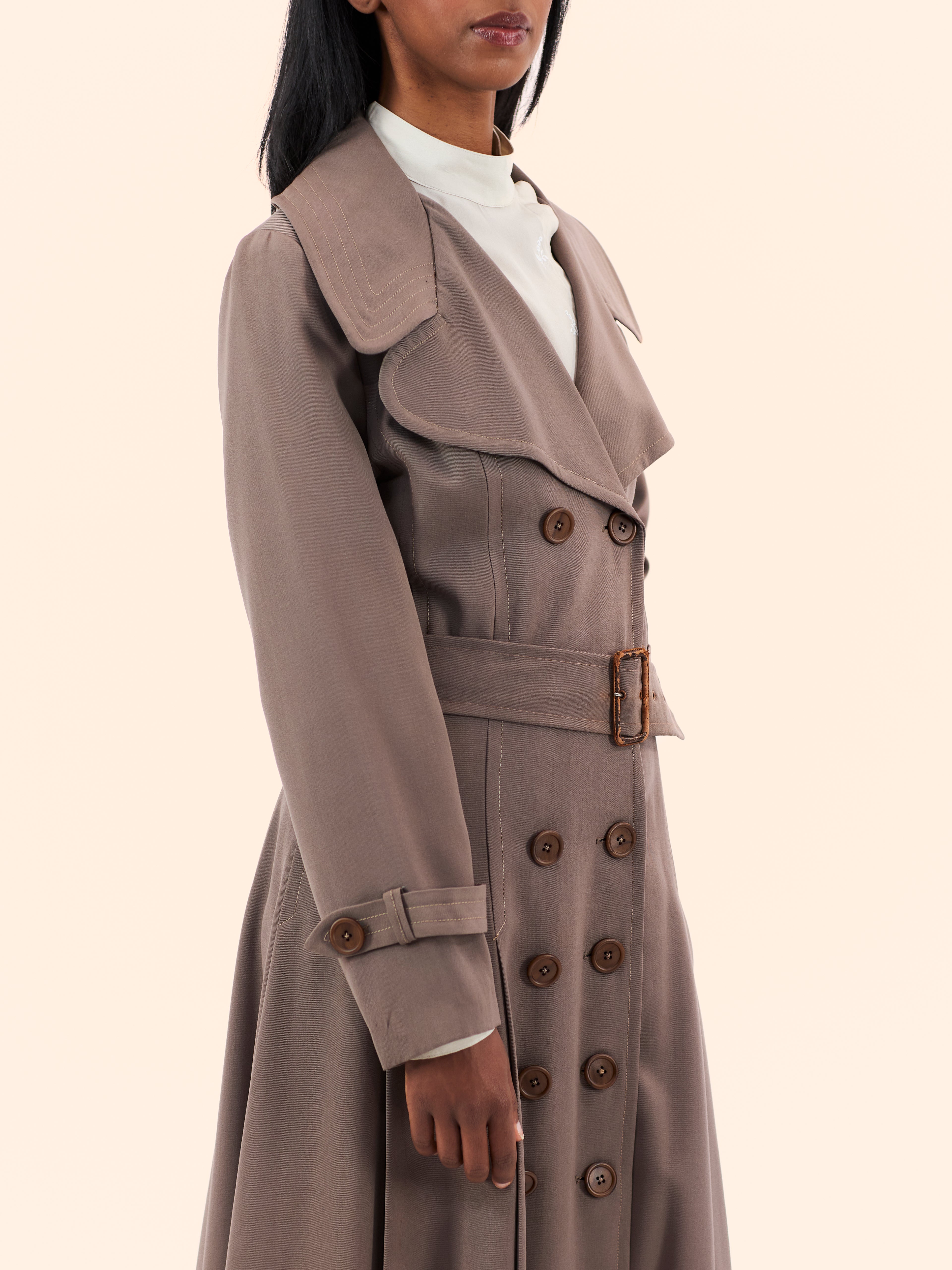 1970'S MARRIAN MCDONNELL CAPED TRENCH