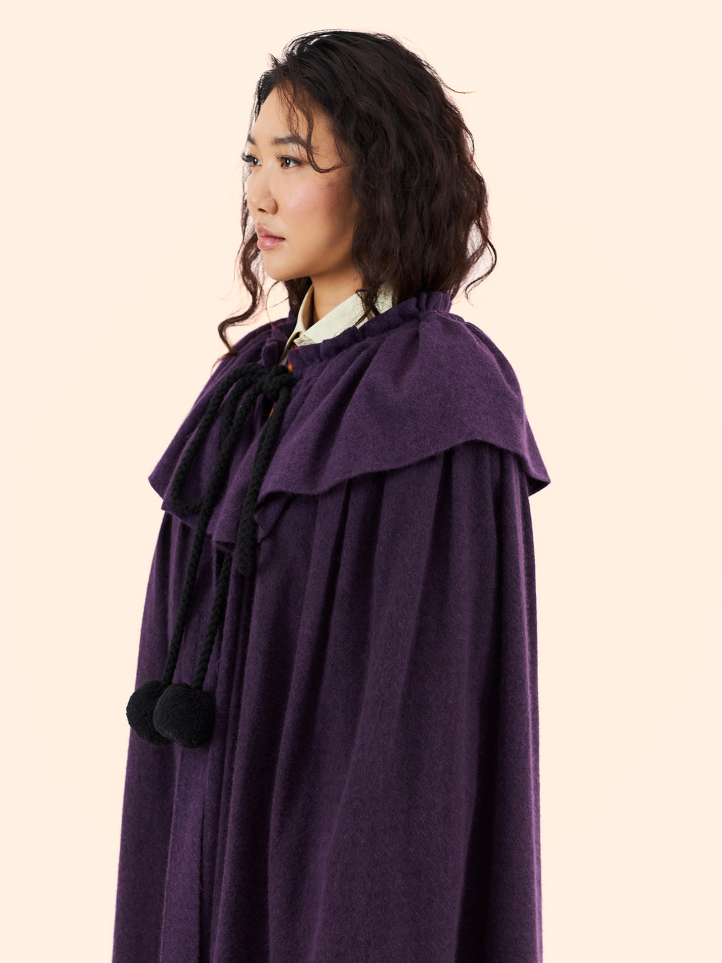 1976 YVES SAINT LAURENT RUSSIAN COLLECTION CASHMERE CAPE