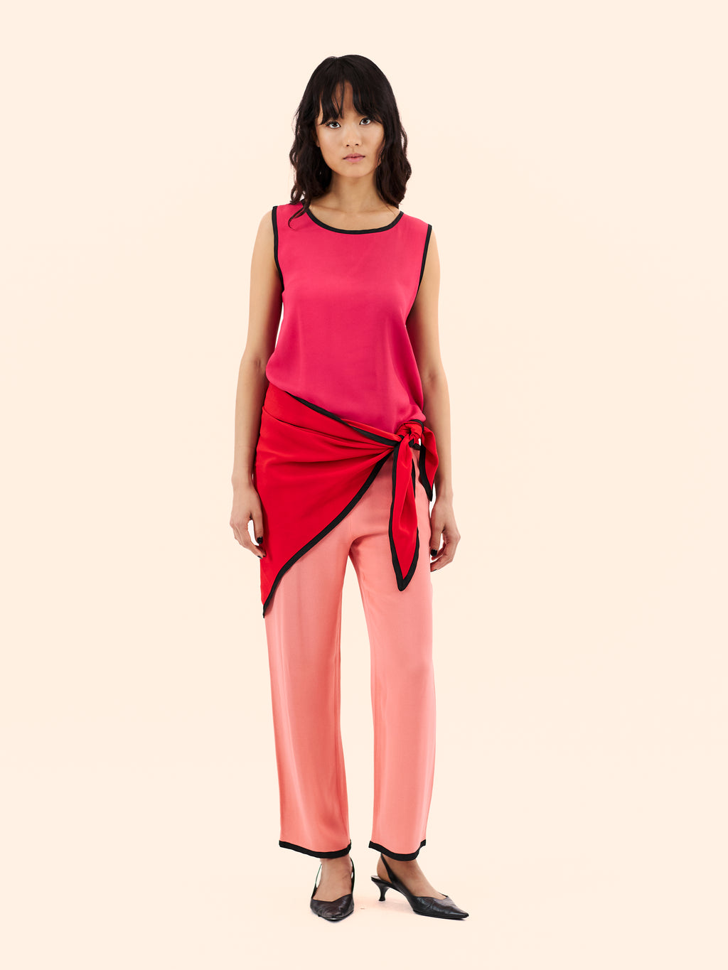 1979 YVES SAINT LAURENT PINK SUMMER SILK SUIT