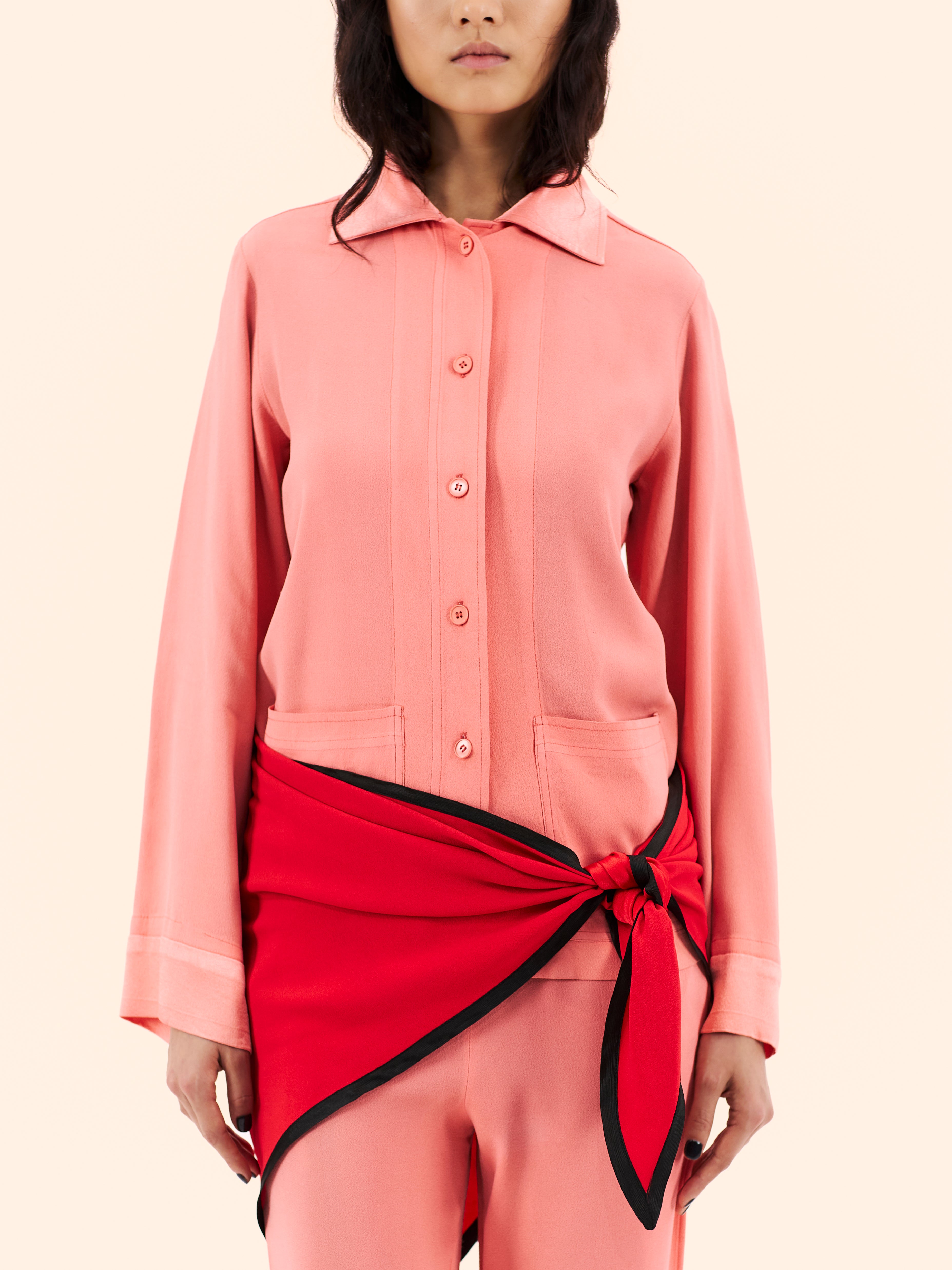 1979 YVES SAINT LAURENT PINK SUMMER SILK SUIT