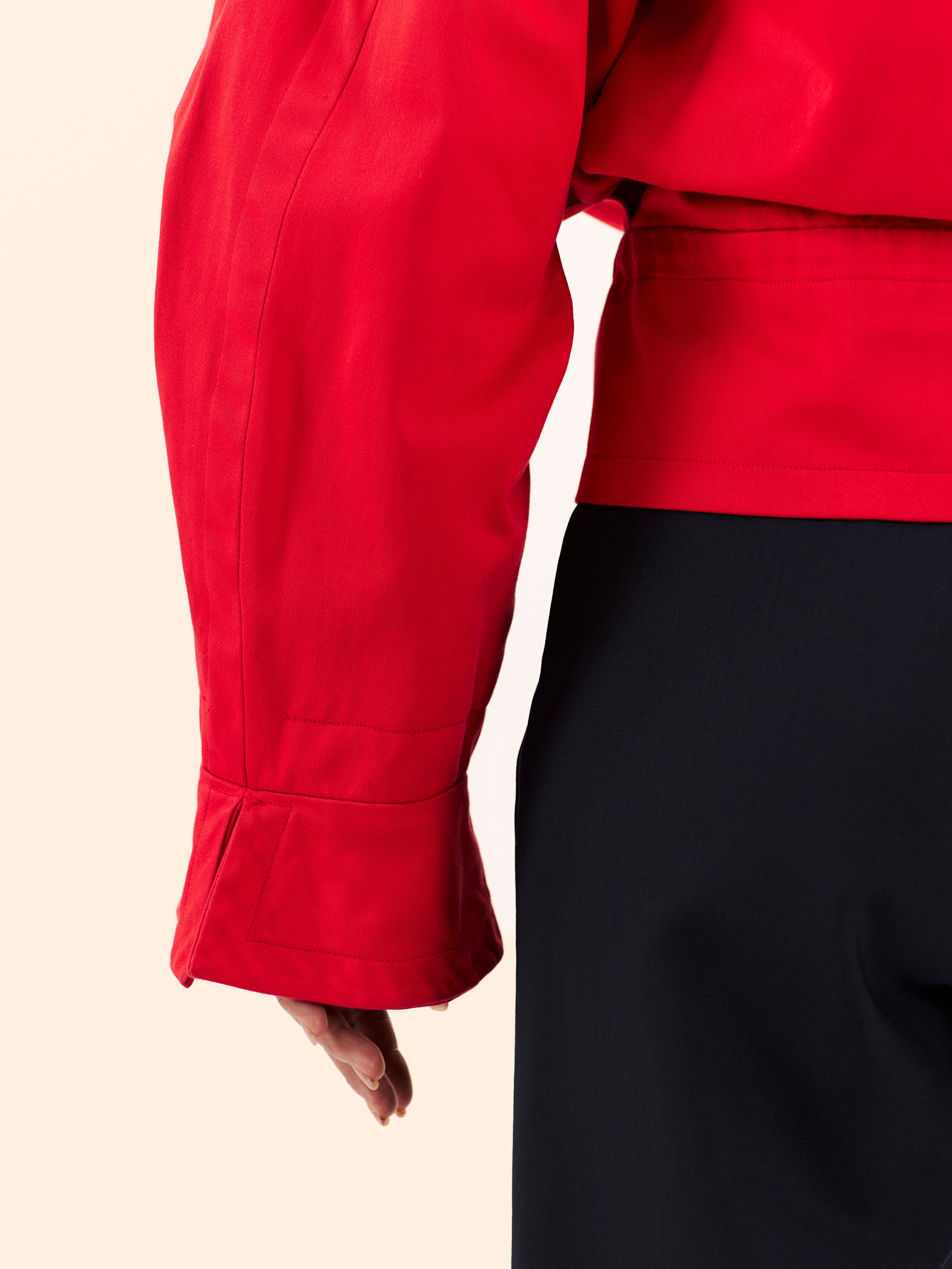 1980'S YVES SAINT LAURENT BUBBLE GABARDINE JACKET