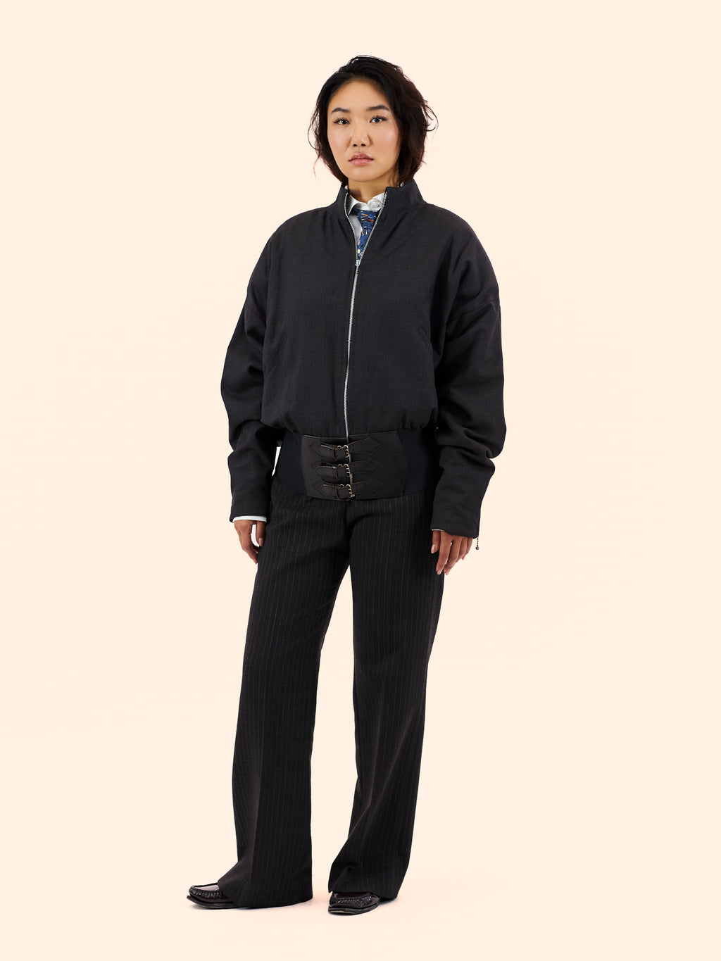 1980'S JEAN PAUL GAULTIER BELTED BOMBER JACKET