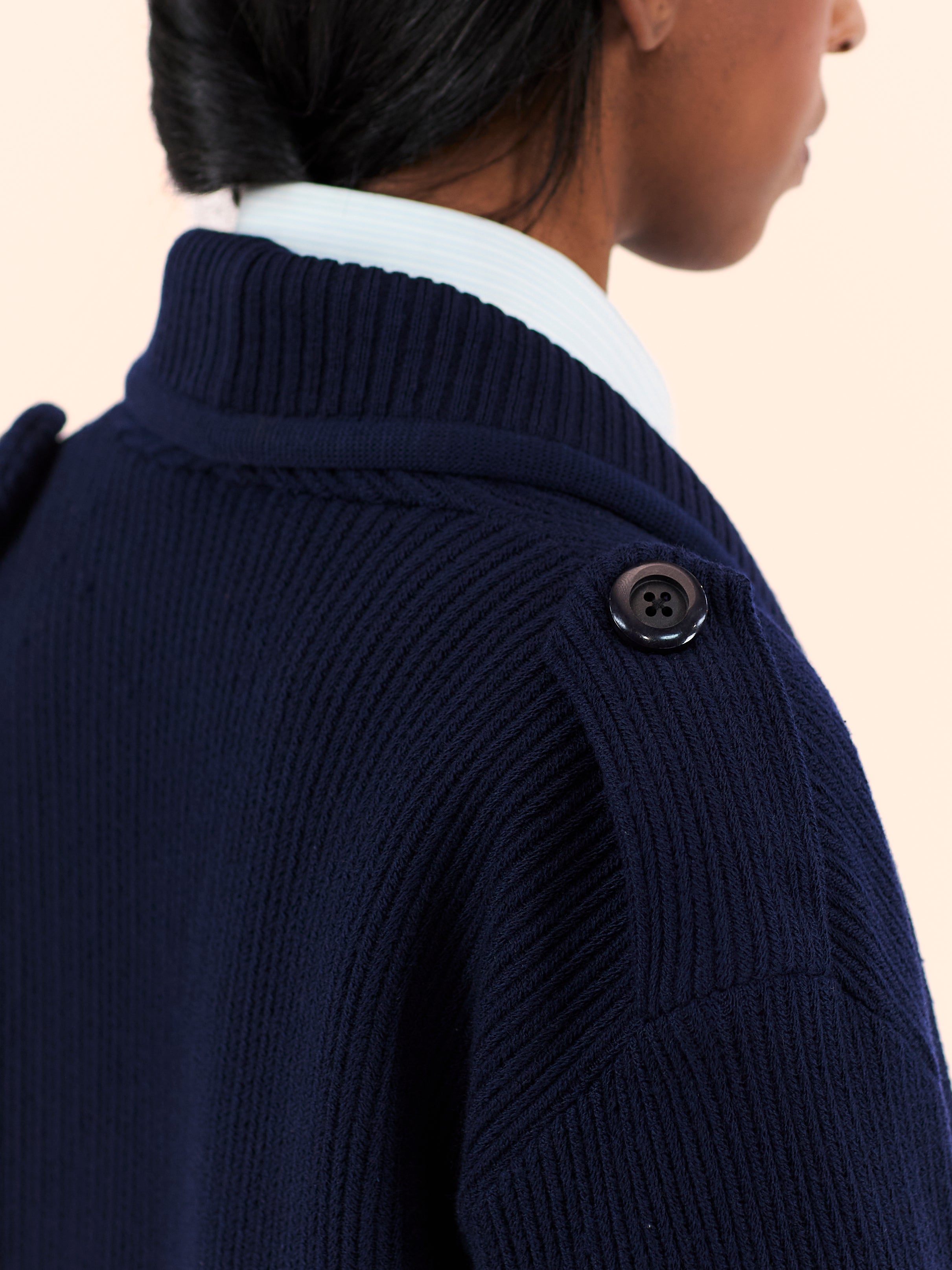 1980'S YVES SAINT LAURENT ARMY KNIT CARDIGAN