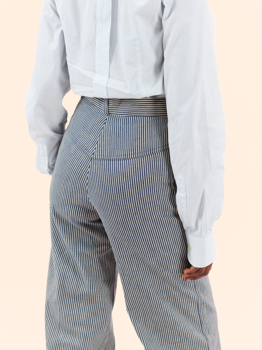 1970'S DEADSTOCK FLARED STRIPE TROUSERS