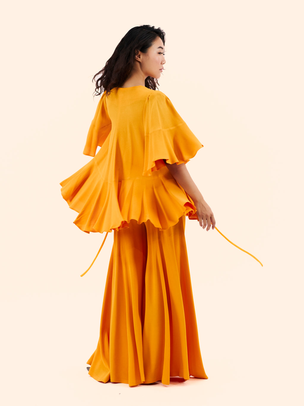 1973-75 BIBA SUNFLOWER CREPE ENSEMBLE