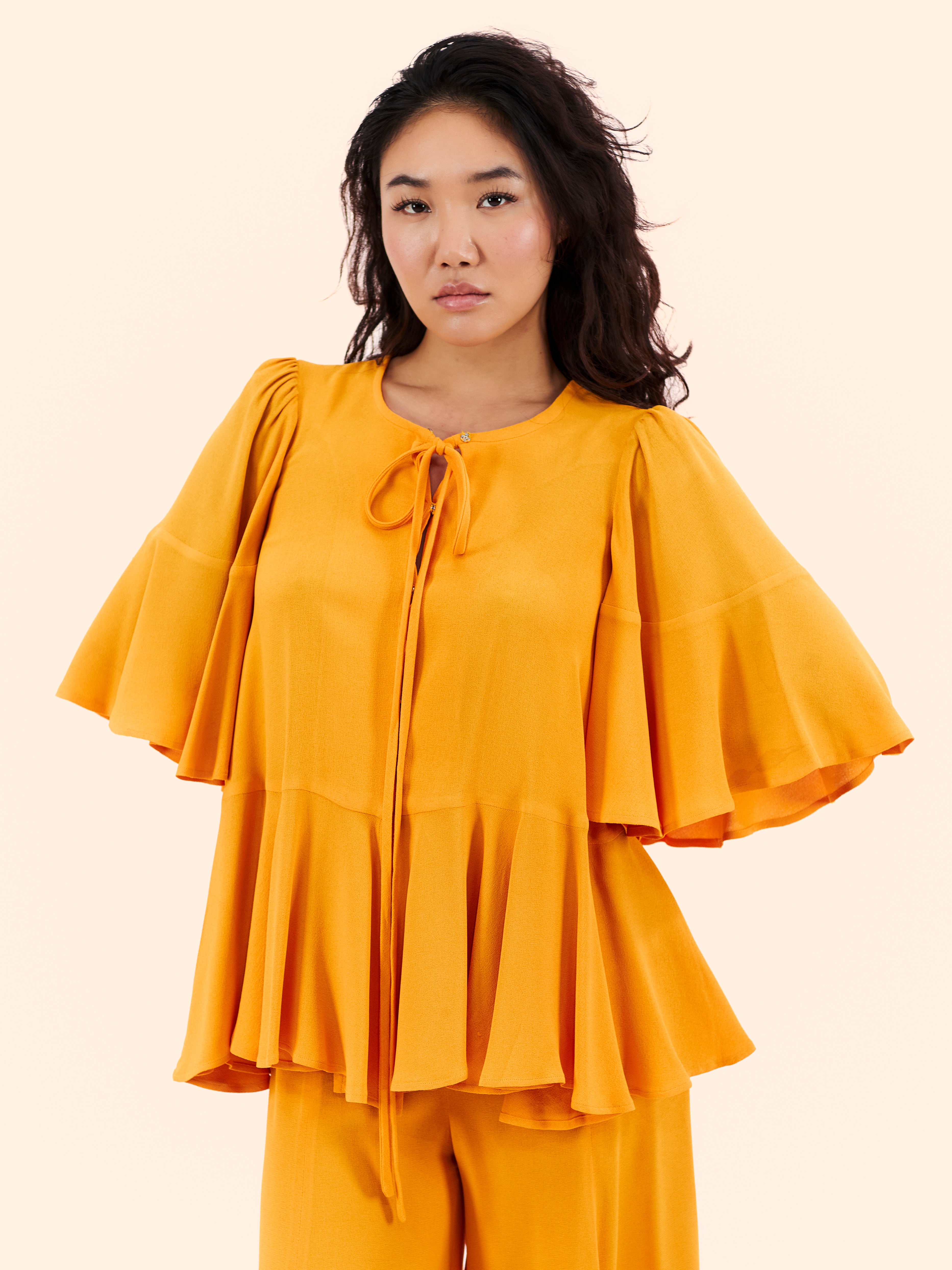 1973-75 BIBA SUNFLOWER CREPE ENSEMBLE