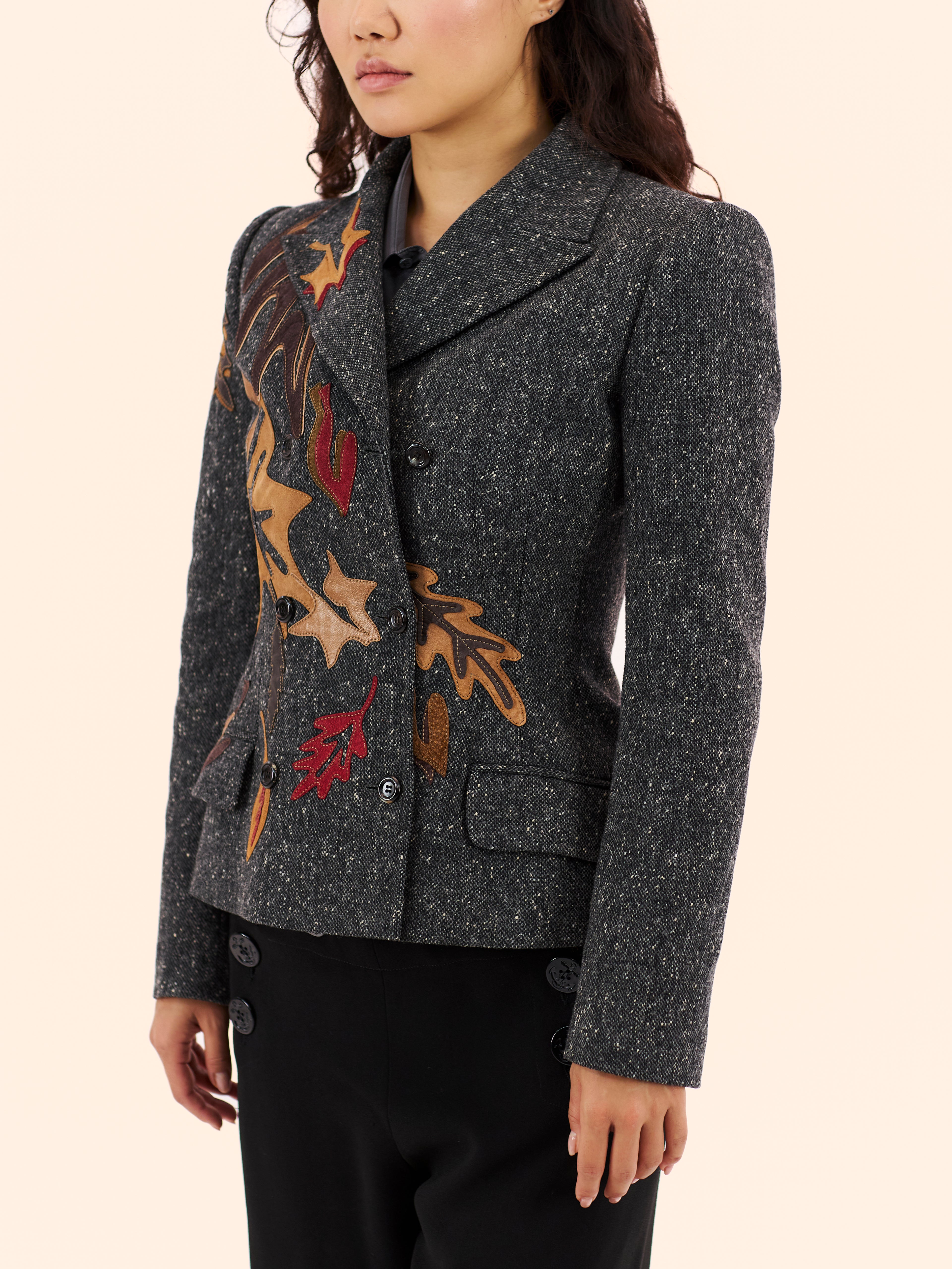 DOLCE & GABBANA TWEED LEAF JACKET