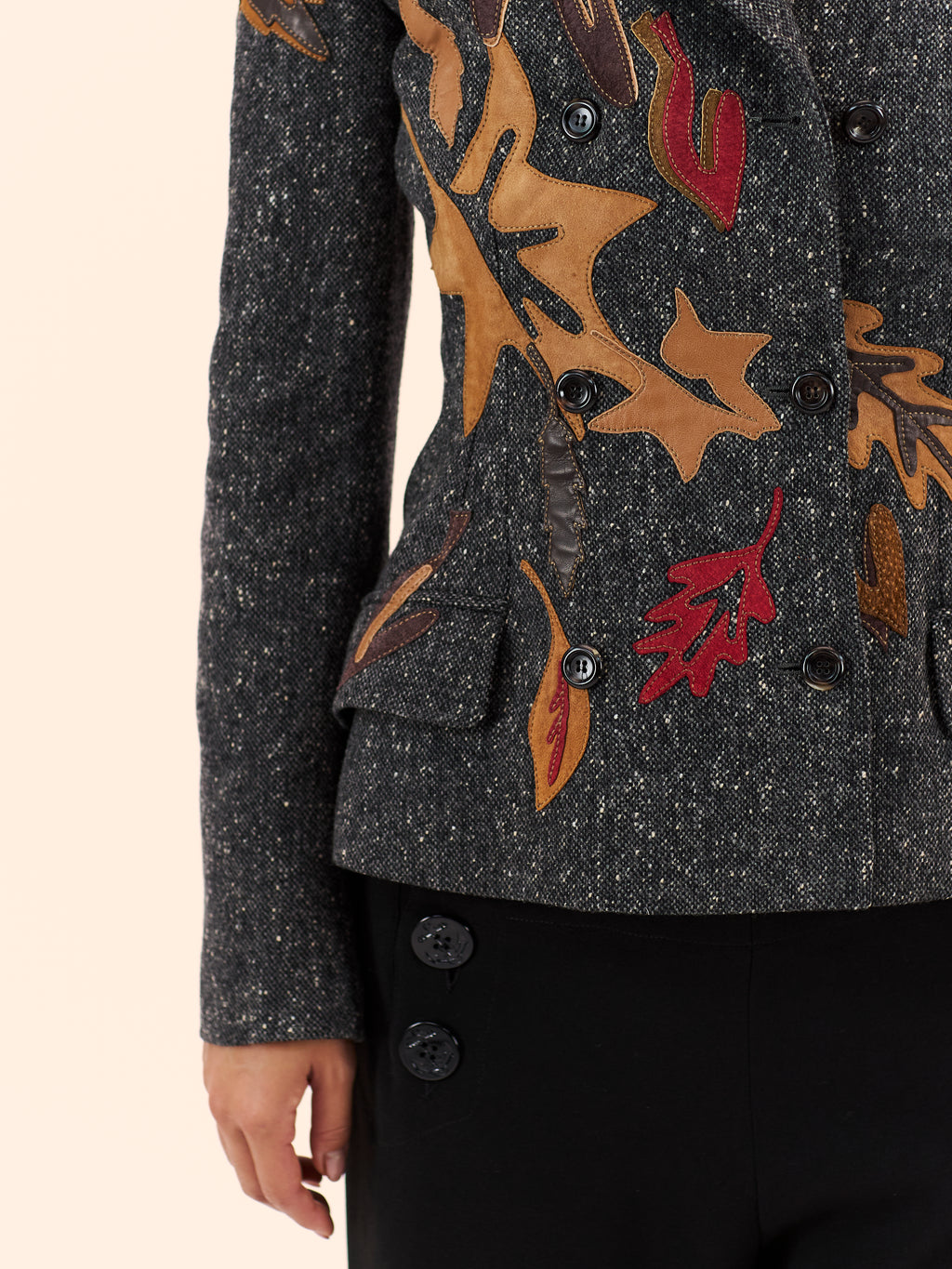 DOLCE & GABBANA TWEED LEAF JACKET