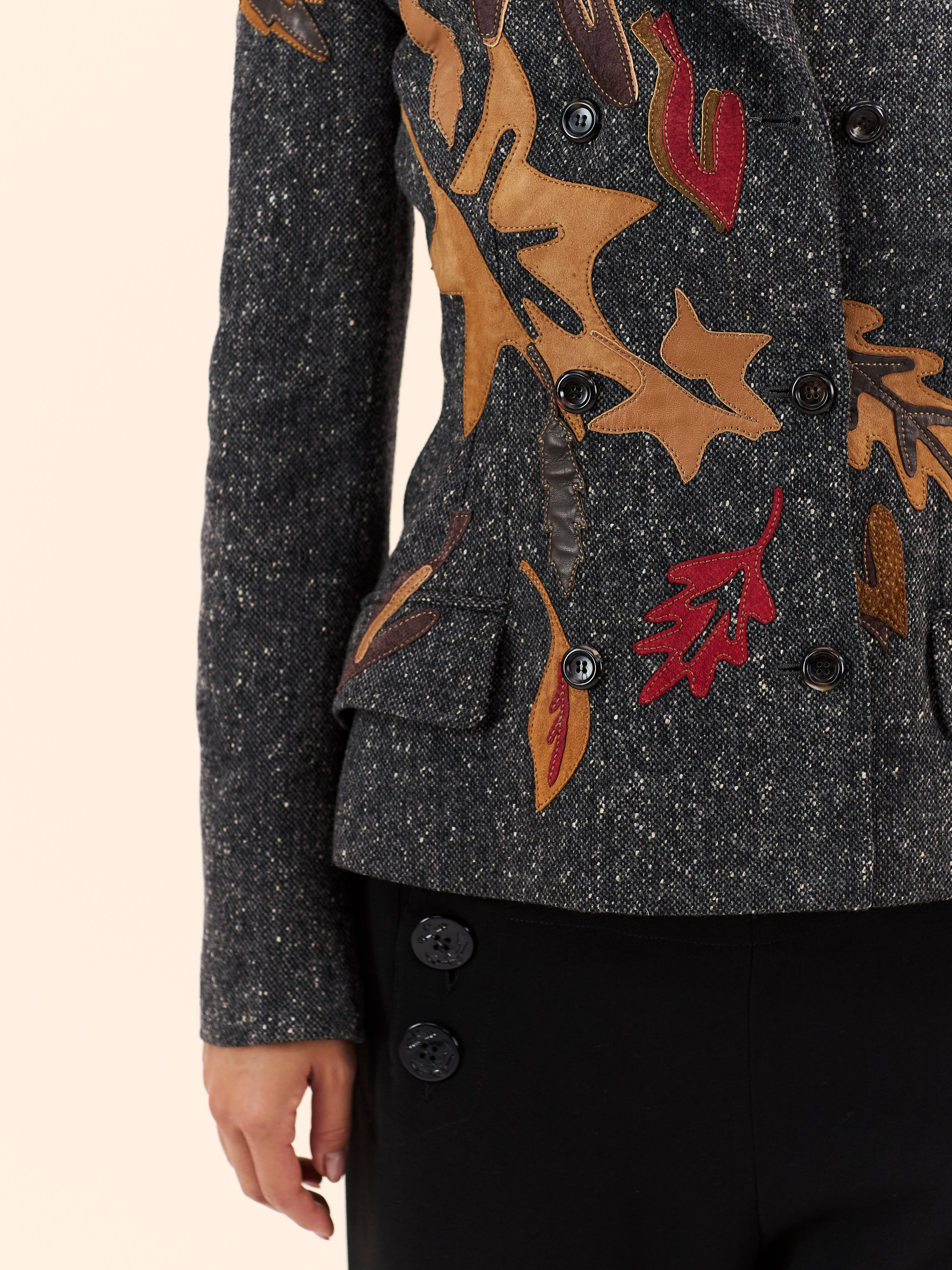 DOLCE & GABBANA TWEED LEAF JACKET