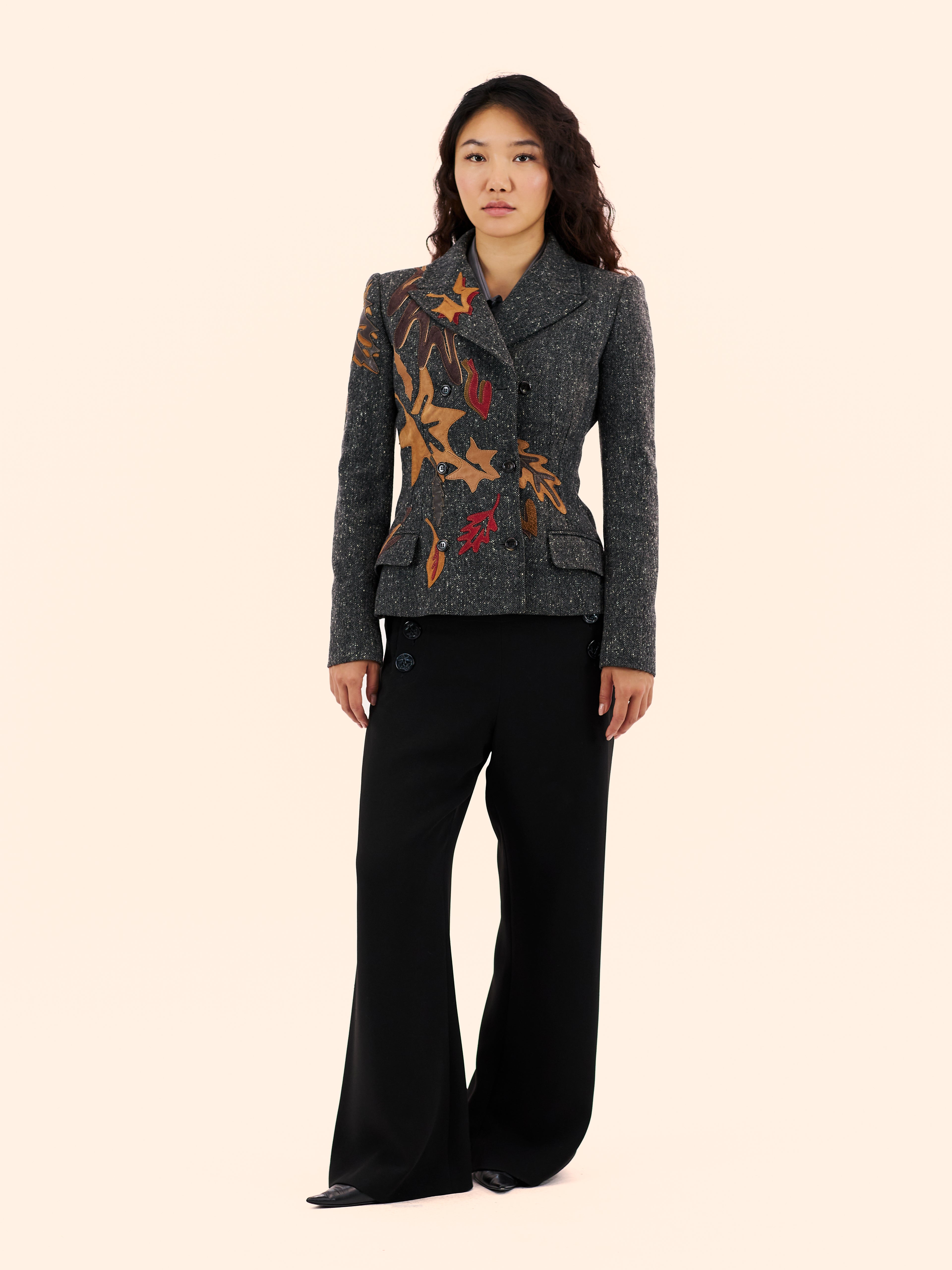 DOLCE & GABBANA TWEED LEAF JACKET