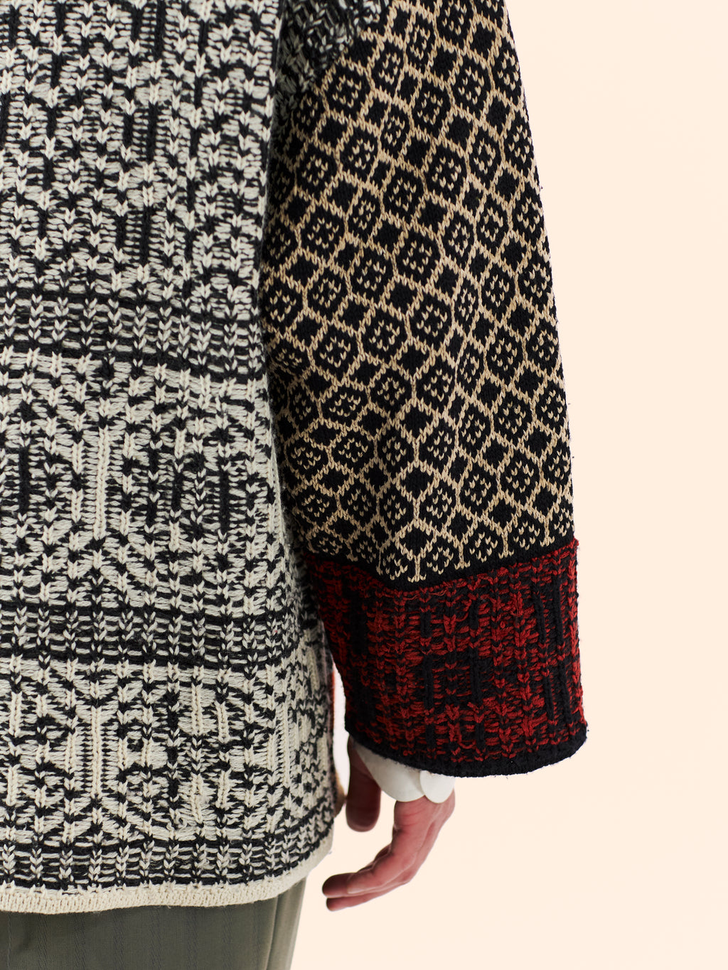 JEAN PAUL GAULTIER MAILLE AW94-95 'GRAND VOYAGE' KNITTED ZIP UP CARDIGAN