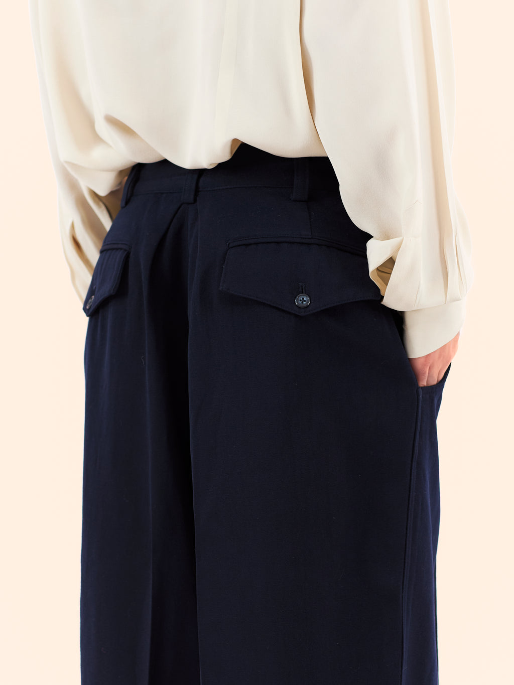 EARLY 1980'S YOHJI YAMAMOTO NAVY TROUSERS