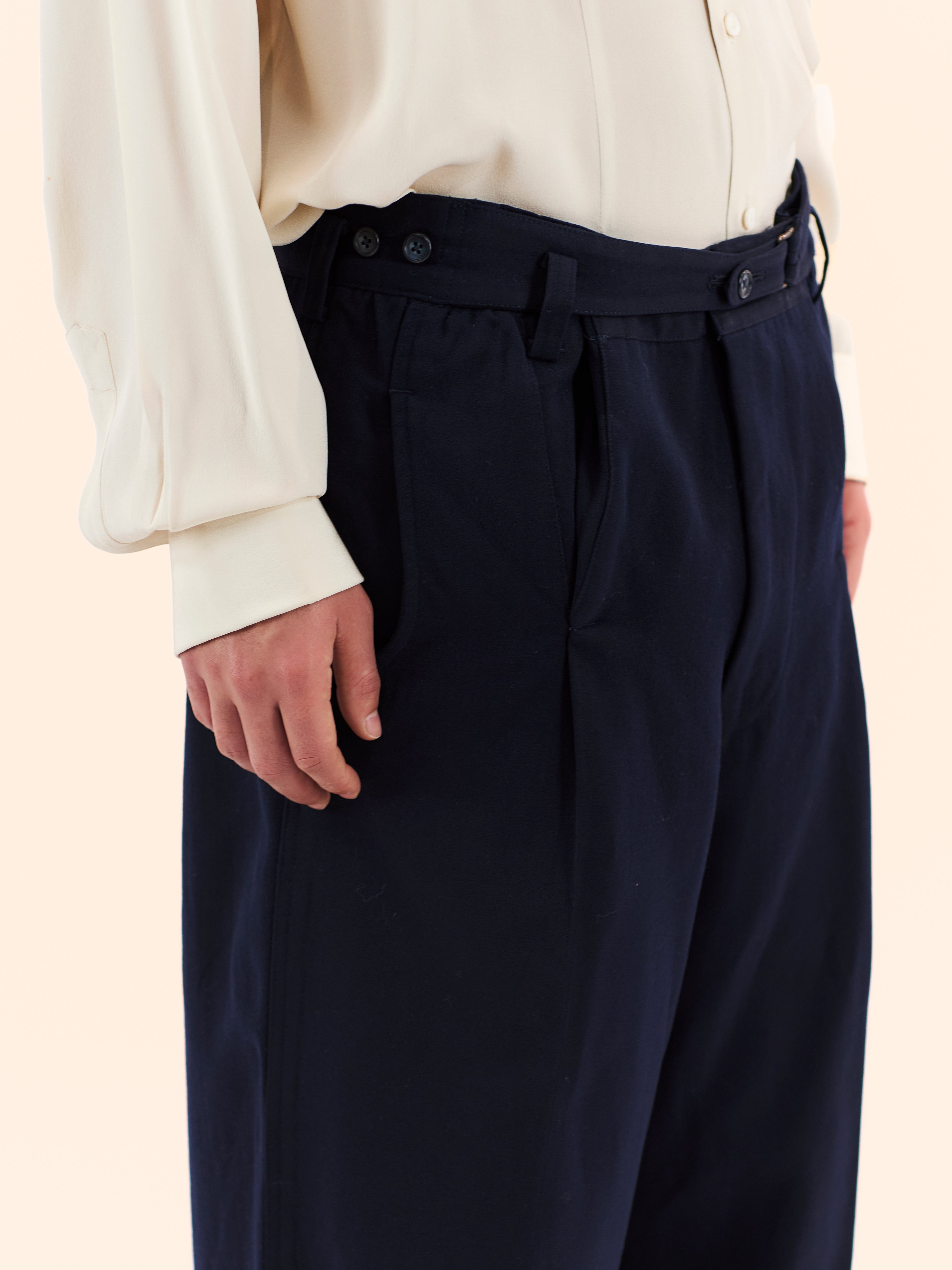 EARLY 1980'S YOHJI YAMAMOTO NAVY TROUSERS