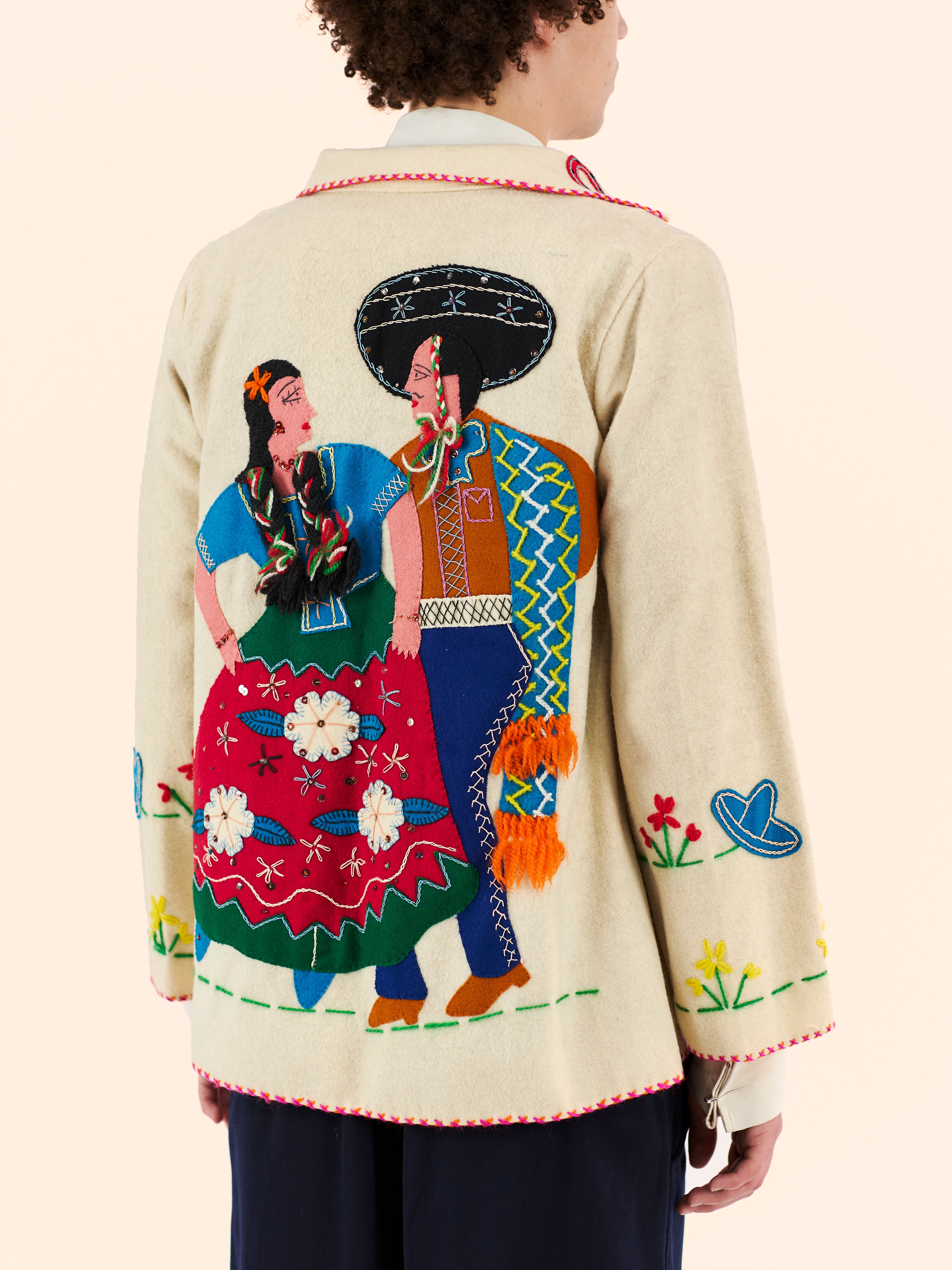 1950'S MEXICAN SOUVENIR WOOL JACKET