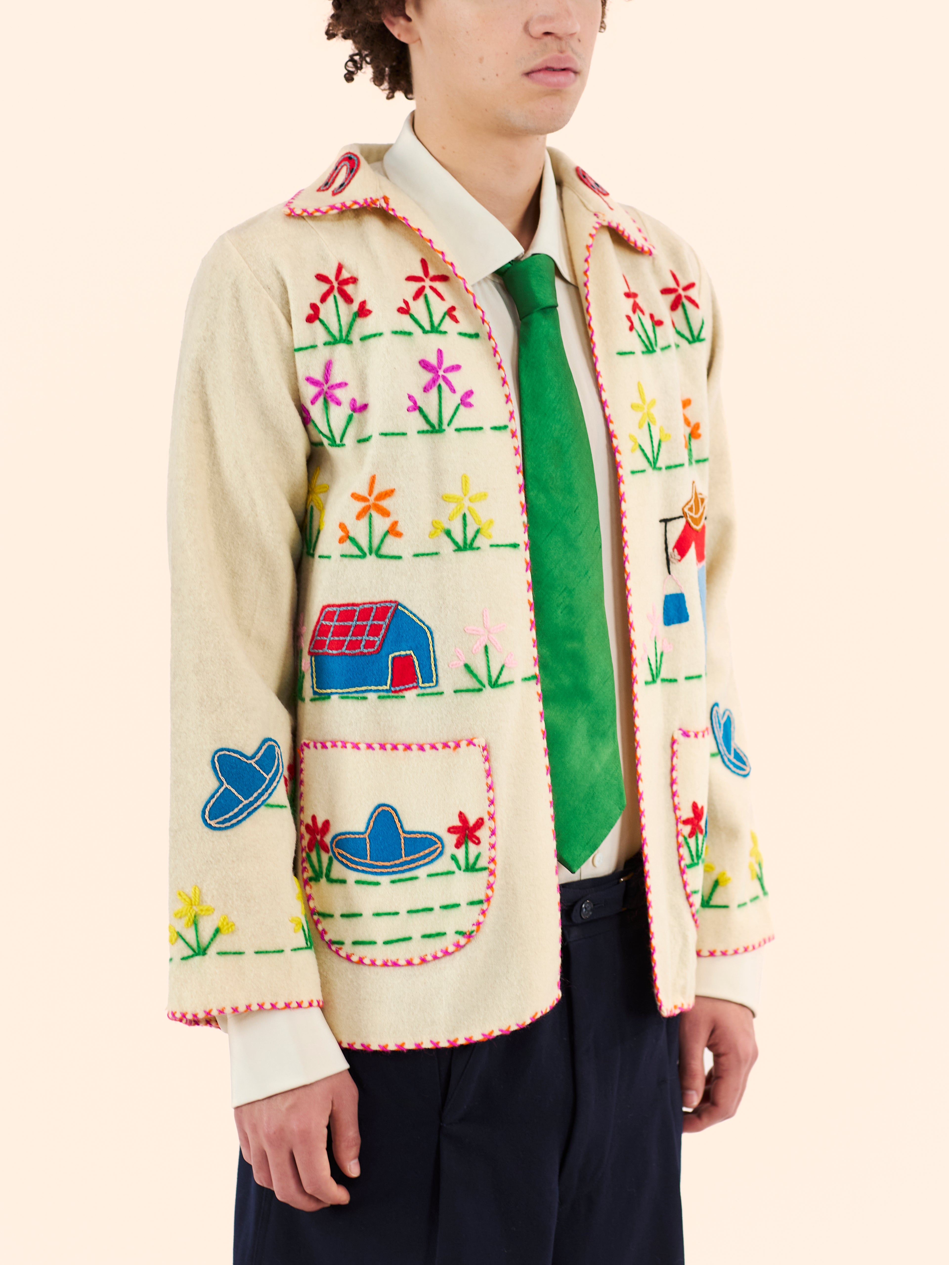 1950'S MEXICAN SOUVENIR WOOL JACKET