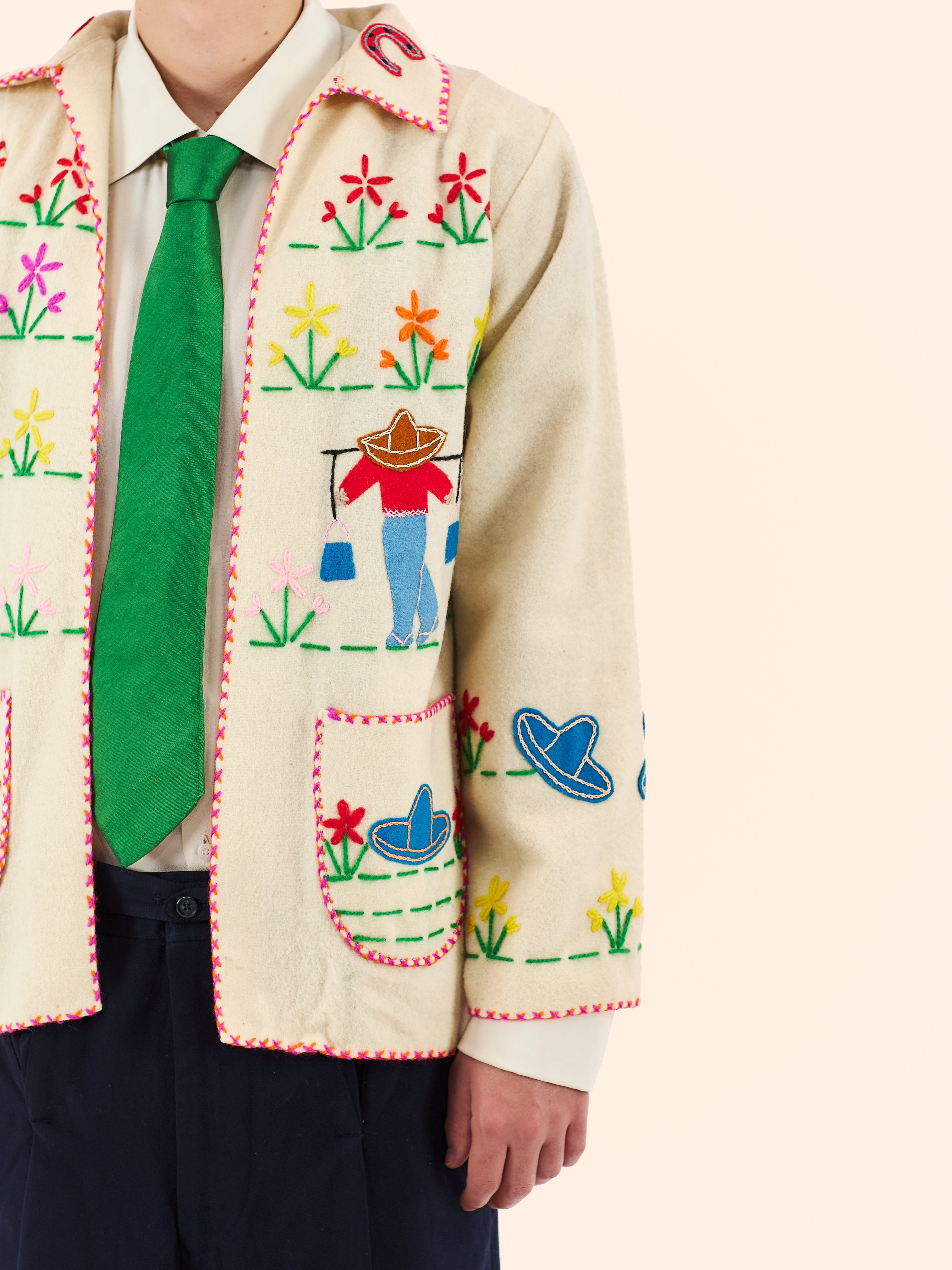 1950'S MEXICAN SOUVENIR WOOL JACKET