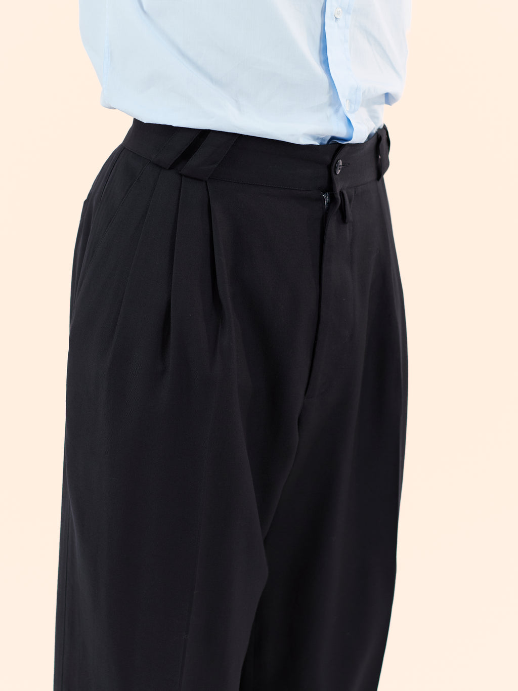 1980'S GIANNI VERSACE ASYMMETRICAL BELT LOOP TROUSERS