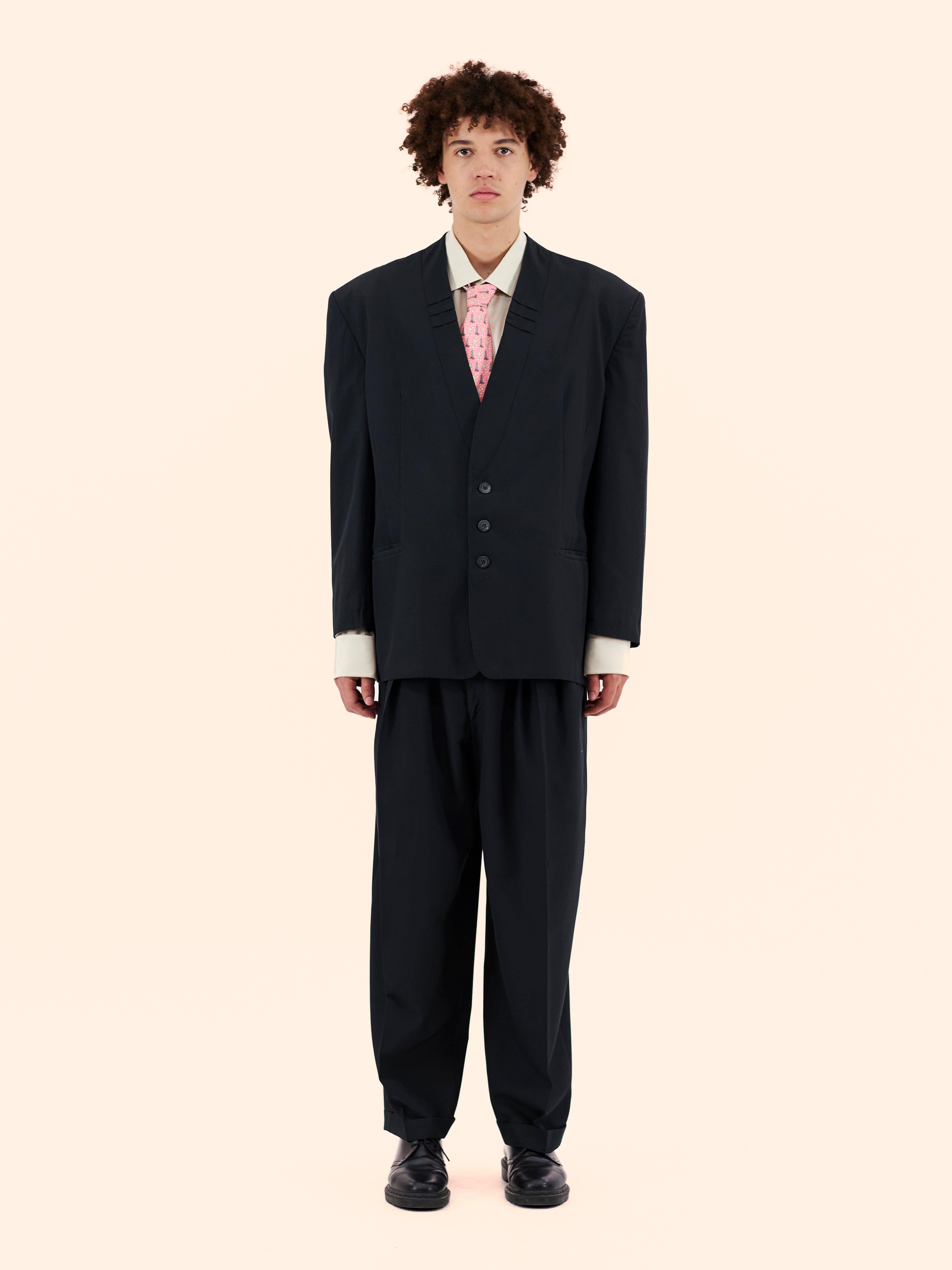 1980'S COLLARLESS SUIT