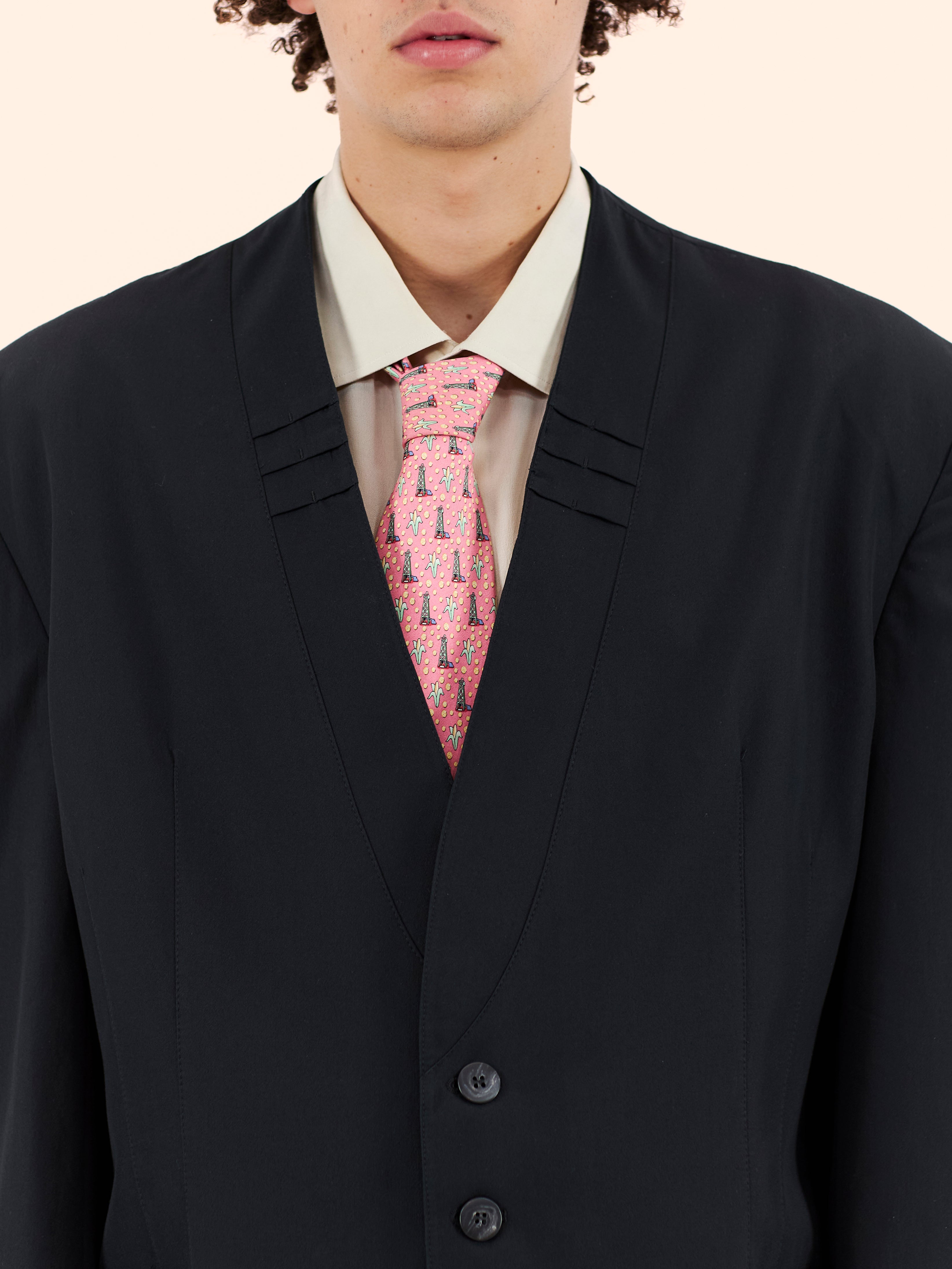 1980'S COLLARLESS SUIT