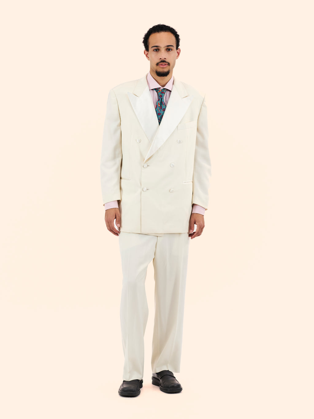1970'S BELVEST FOR RICHARD GELDING WHITE DINNER TUXEDO