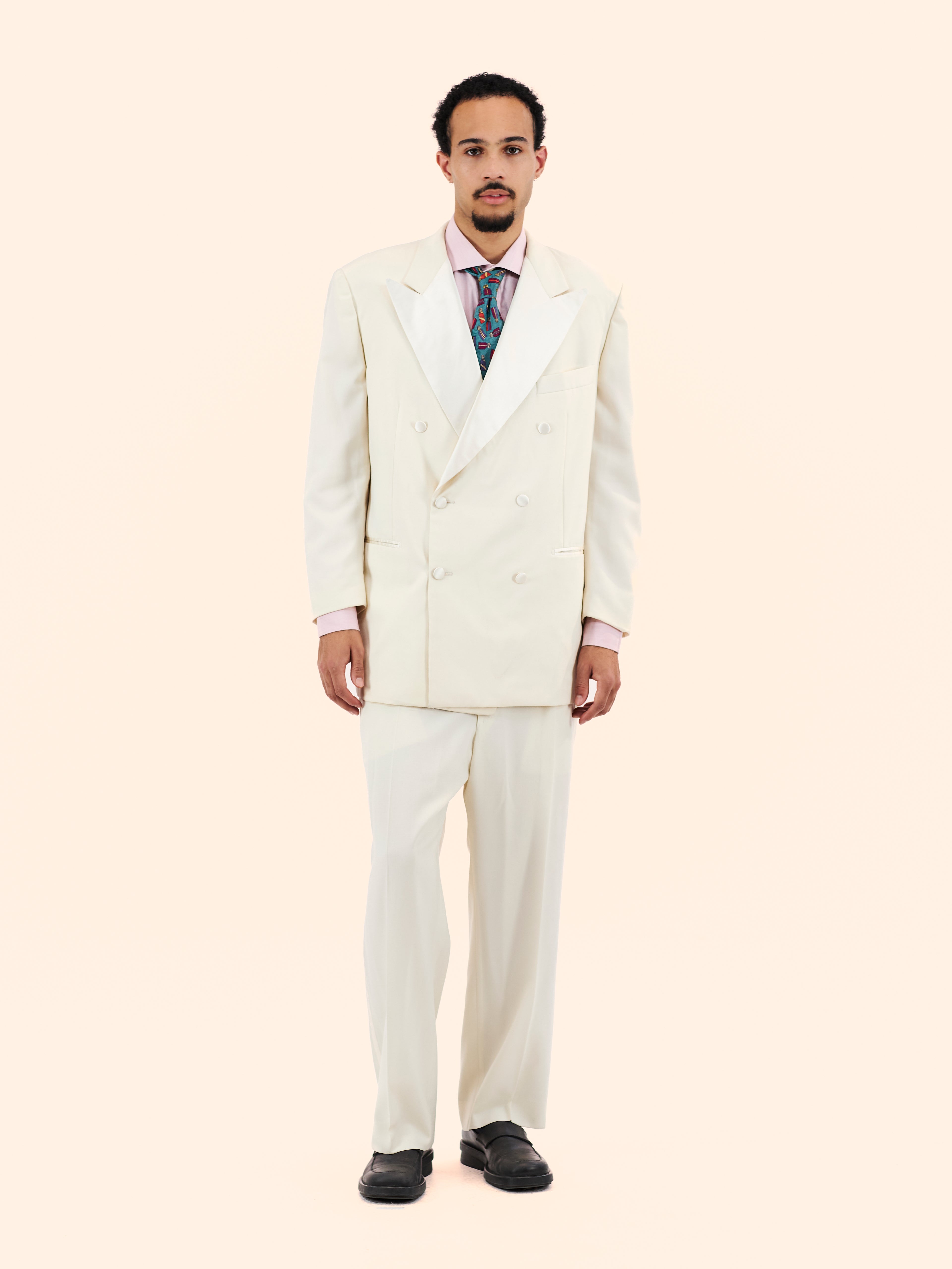 1970'S BELVEST FOR RICHARD GELDING WHITE DINNER TUXEDO