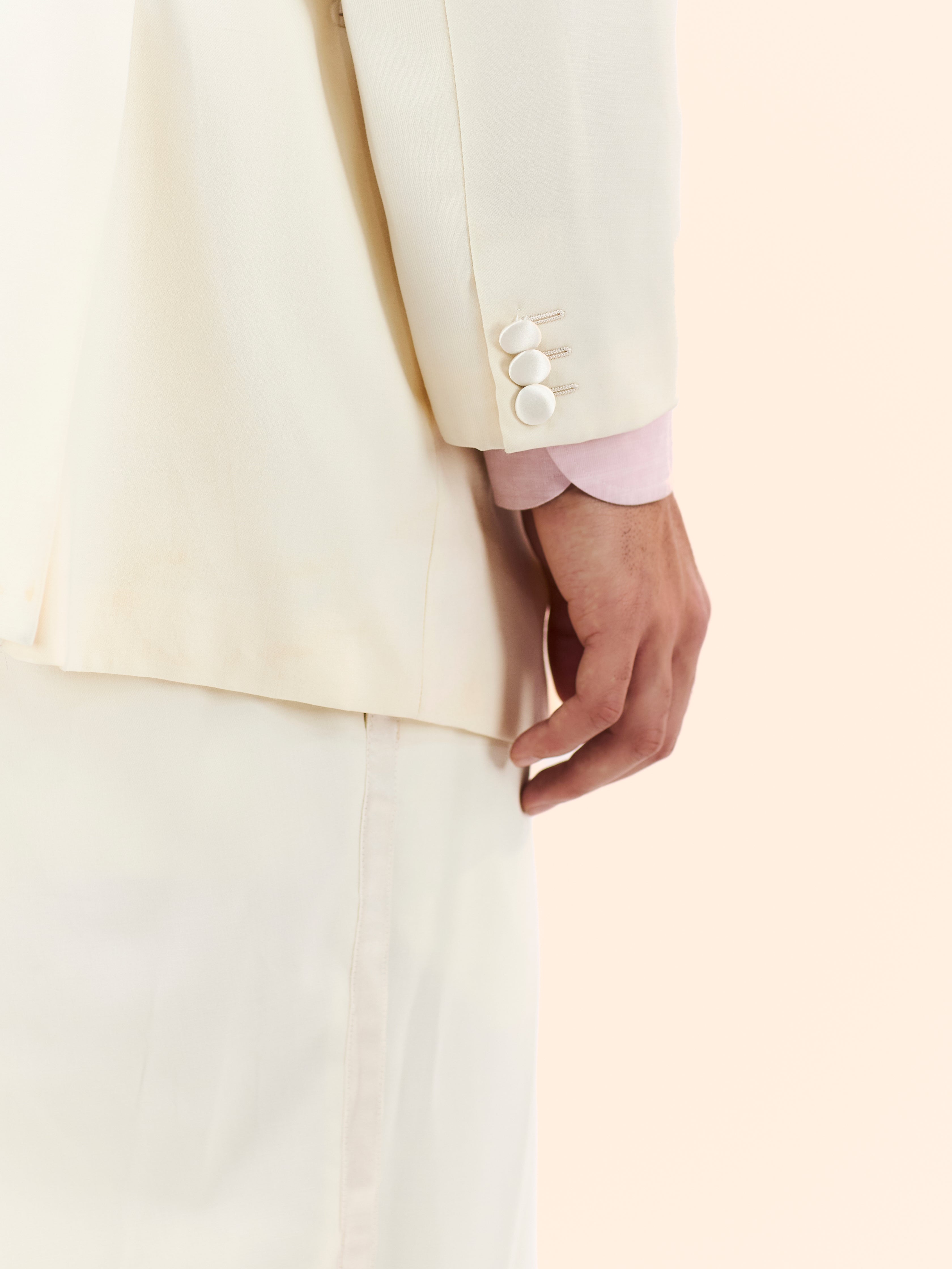 1970'S BELVEST FOR RICHARD GELDING WHITE DINNER TUXEDO