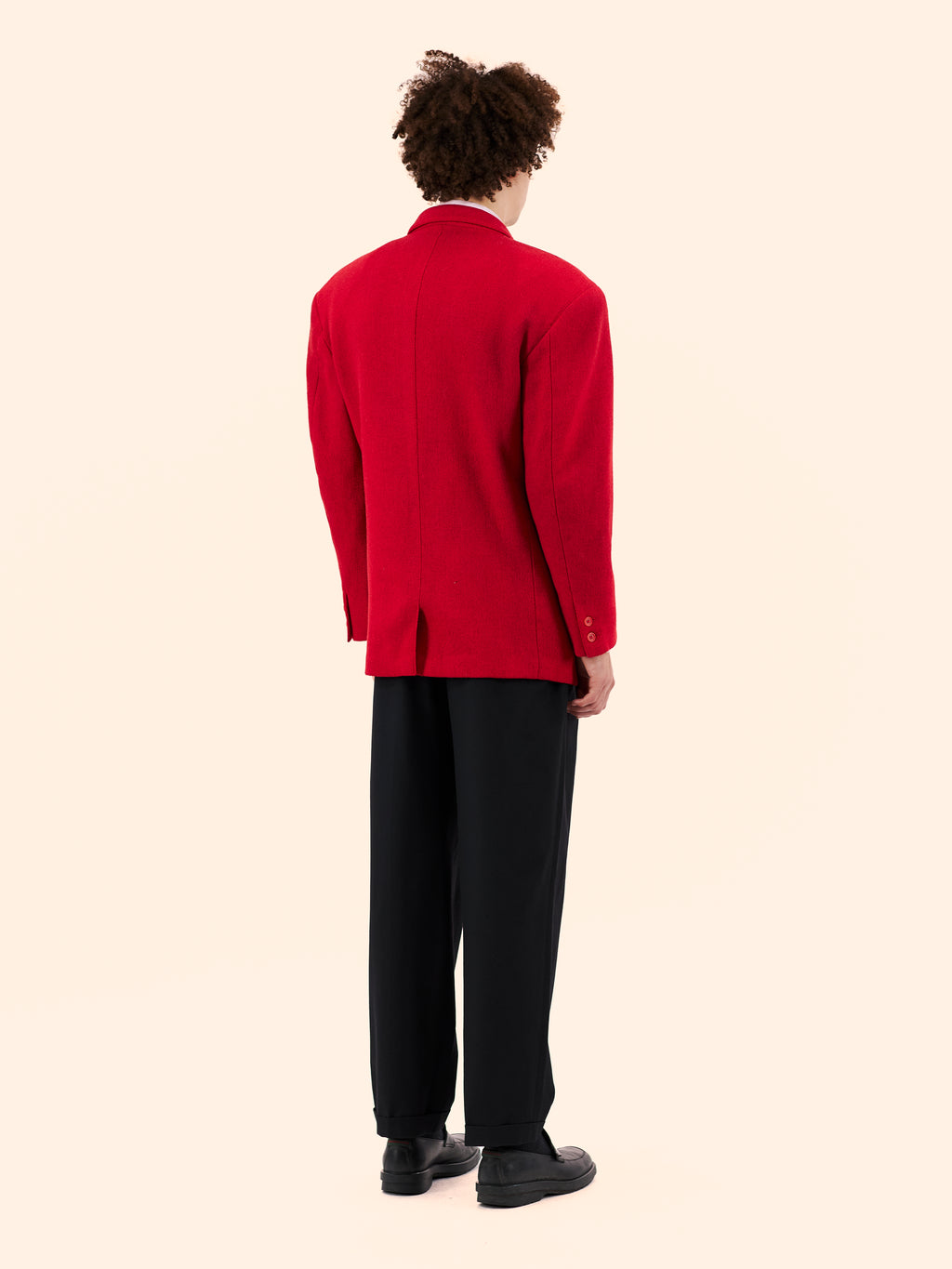 1980'S MONTANA EXAGGERATED RED BLAZER