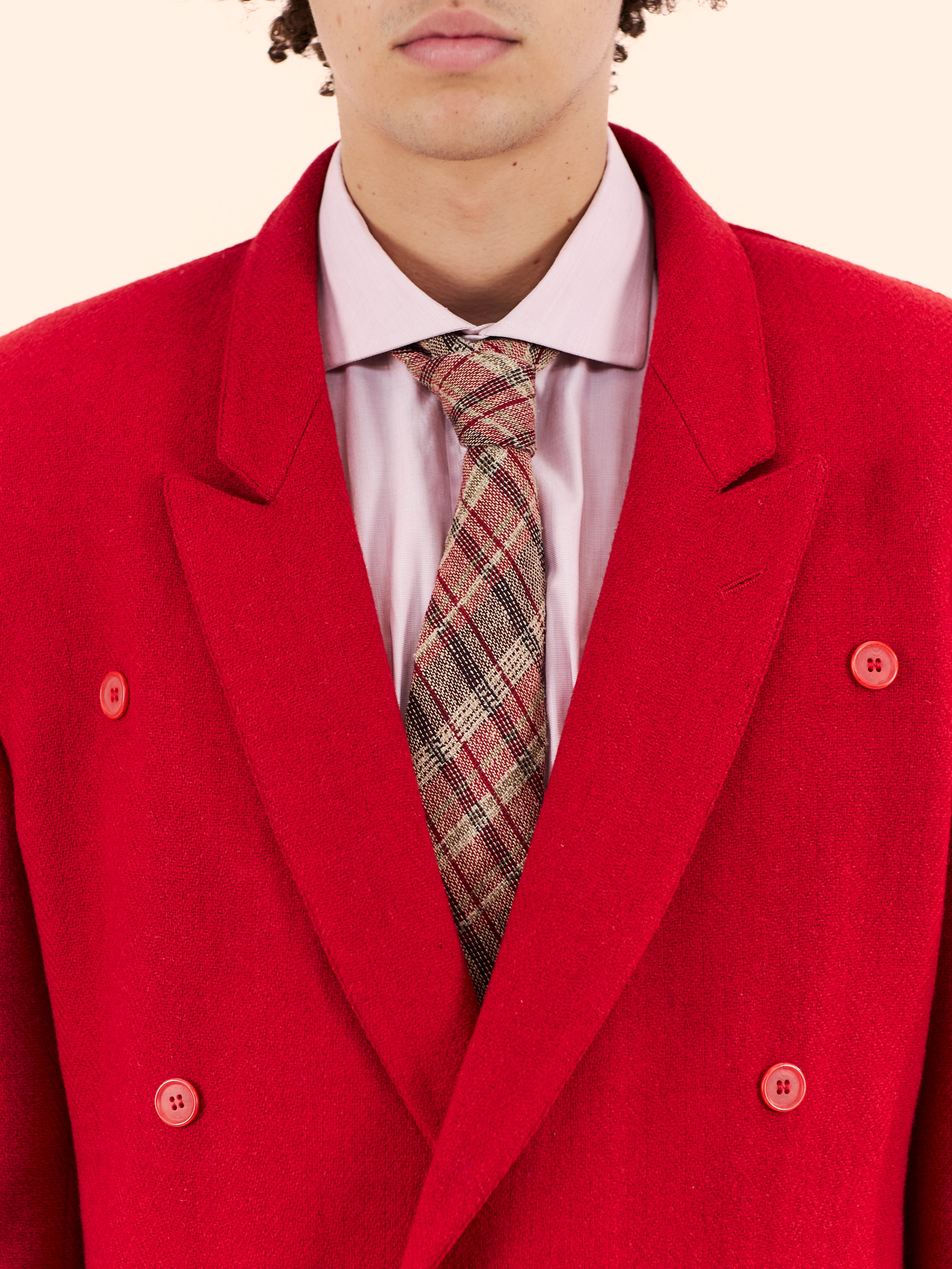 1980'S MONTANA EXAGGERATED RED BLAZER