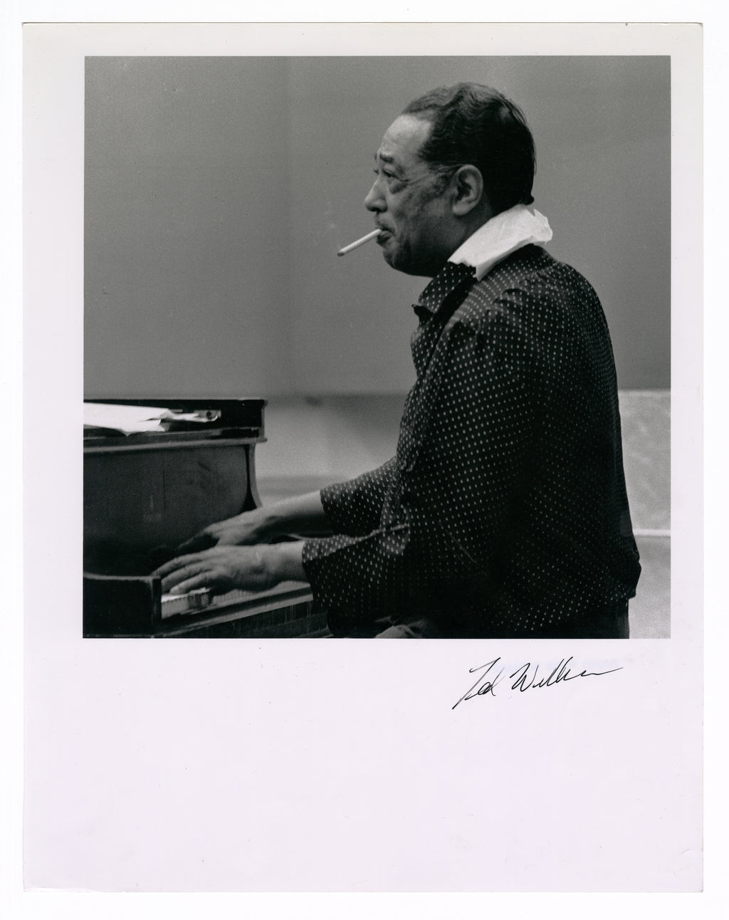 DUKE ELLINGTON PERFORMING AT A RECORDING SESSION, CHICAGO, ILLINOIS, 1966 BY TED WILLIAMS