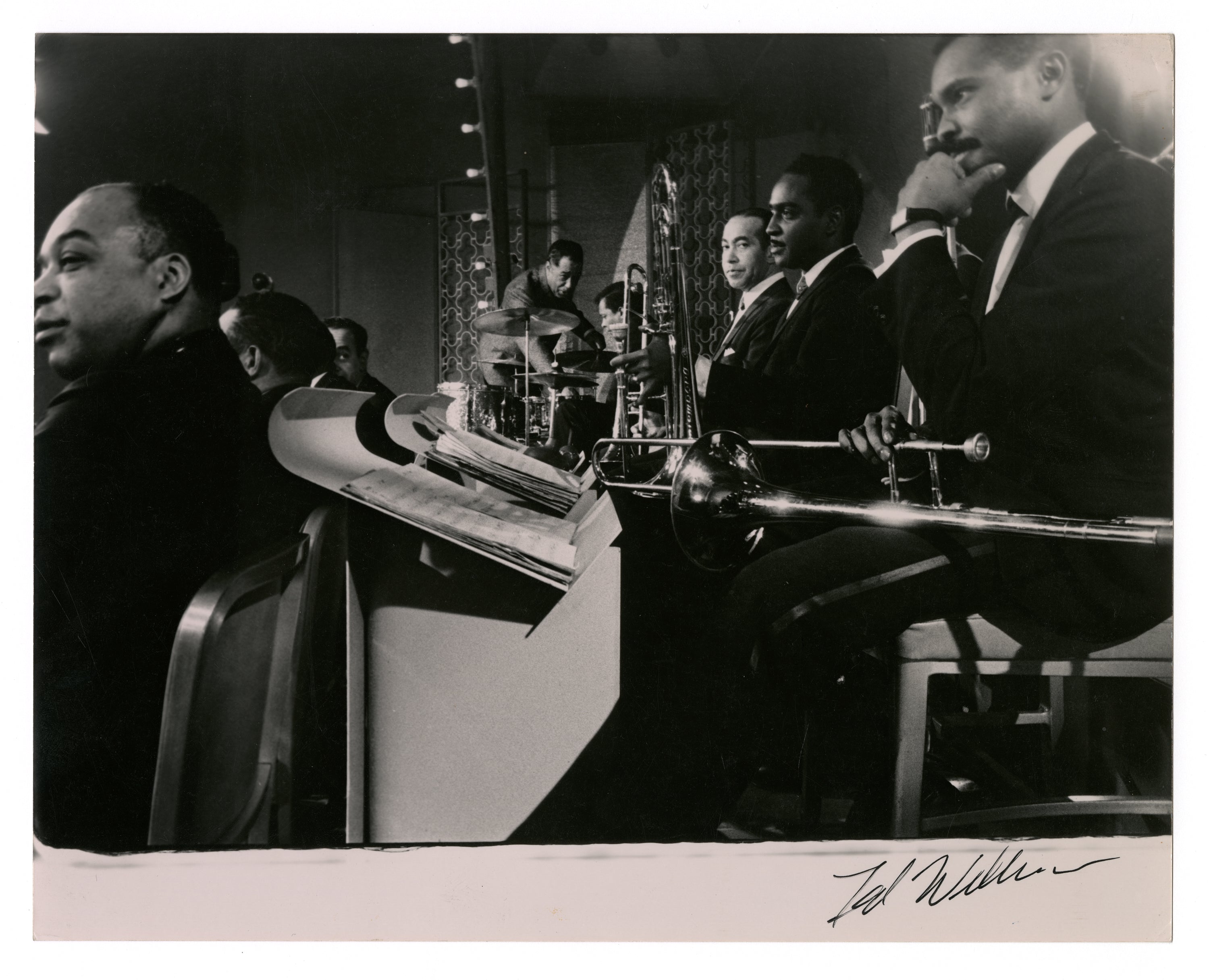 DUKE ELLINGTON ORCHESTRA AT ABC TV STUDIOS, 1966 BY TED WILLIAMS