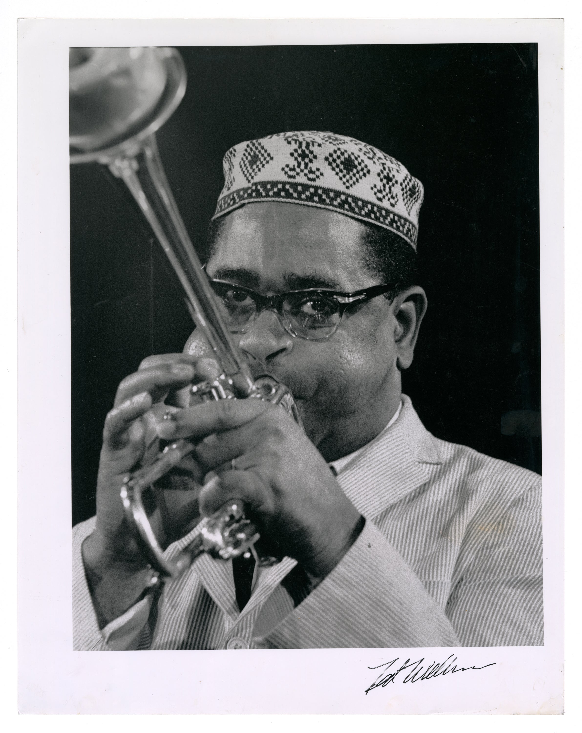 DIZZY GILLESPIE PERFORMING ON KEN NORDINE’S JAZZ TELEVISION SHOW, CHICAGO, 1961 BY TED WILLIAMS