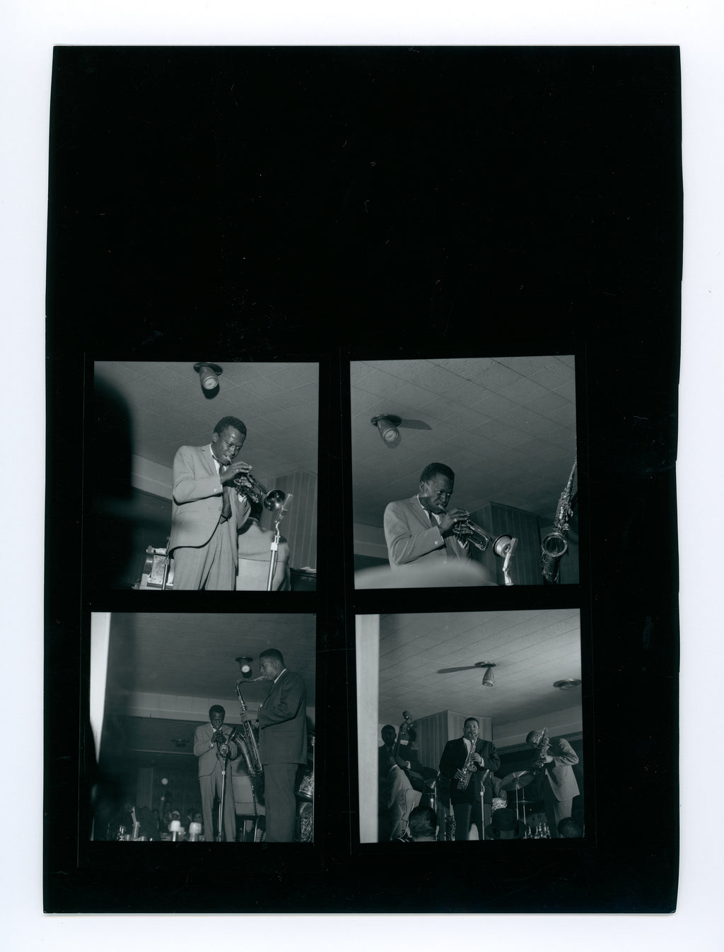 CONTACT SHEET FEATURING MILES DAVIS BY TED WILLIAMS