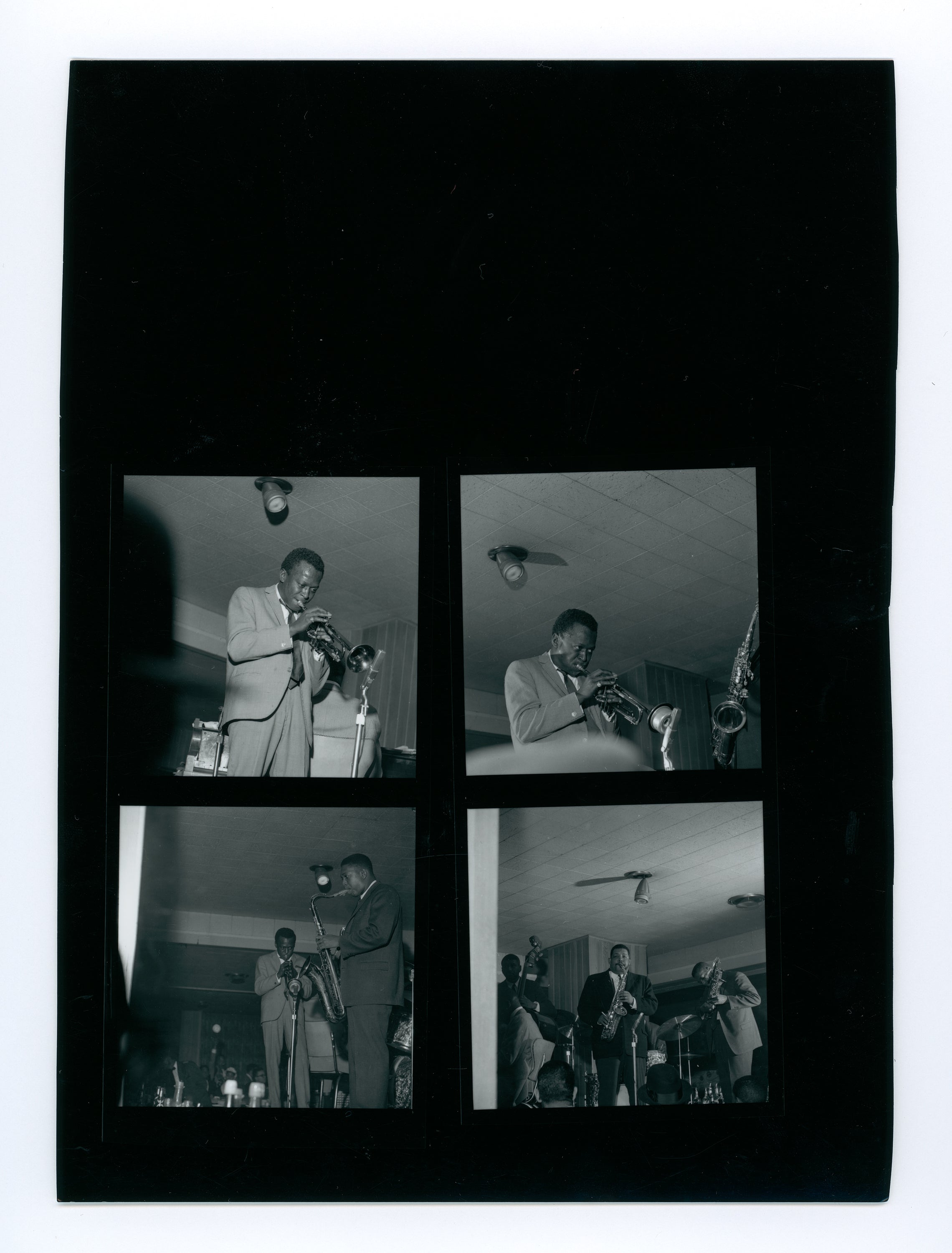 CONTACT SHEET FEATURING MILES DAVIS BY TED WILLIAMS