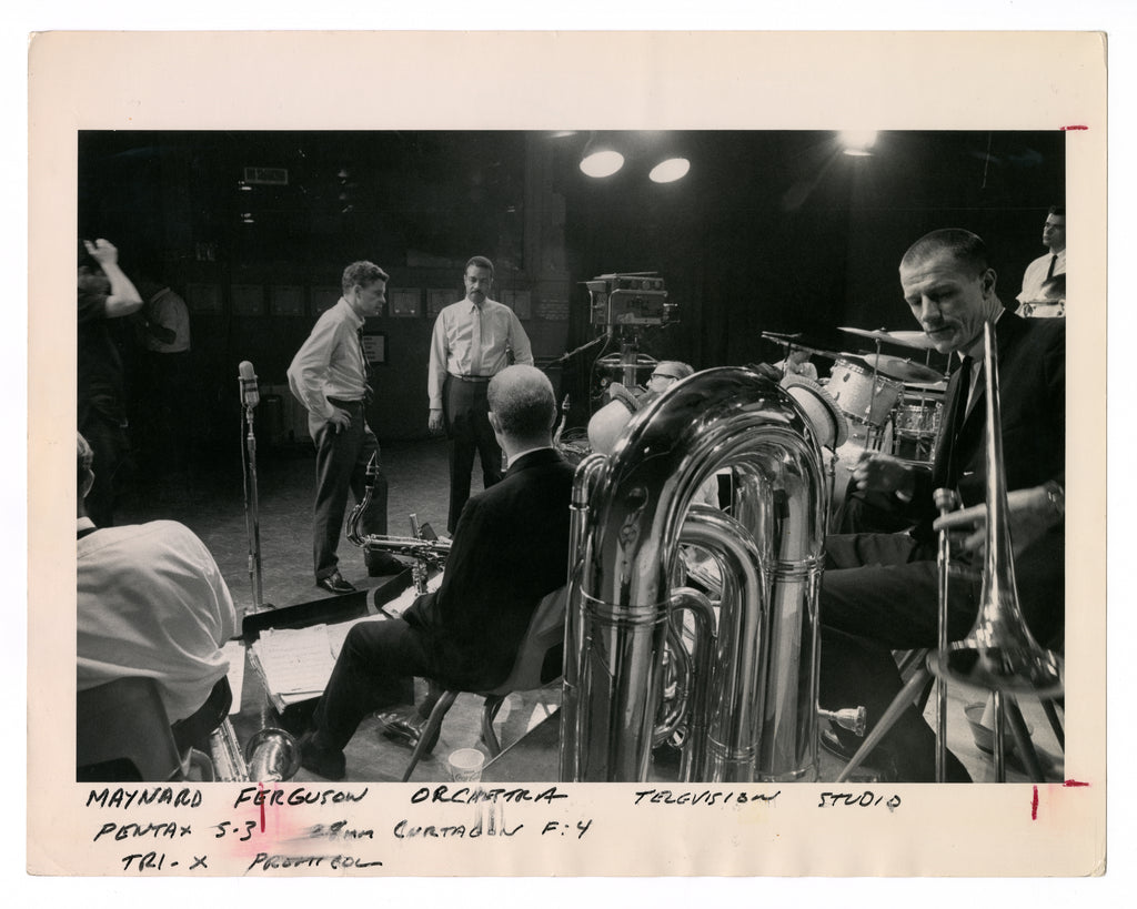 MAYNARD FERGUSON AND HIS ORCHESTRA PERFORMING AT THE WEEKLY TV SHOW ‘SID MCCOY & FRIENDS’, AUGUST 1962 BY TED WILLIAMS