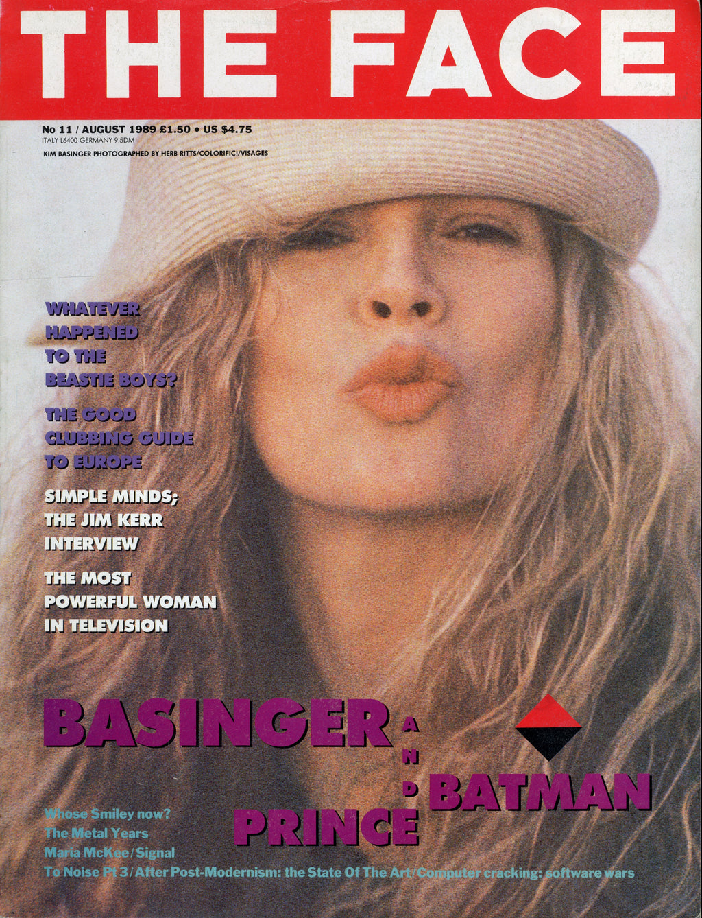 THE FACE MAGAZINE NO 11, AUGUST 1989