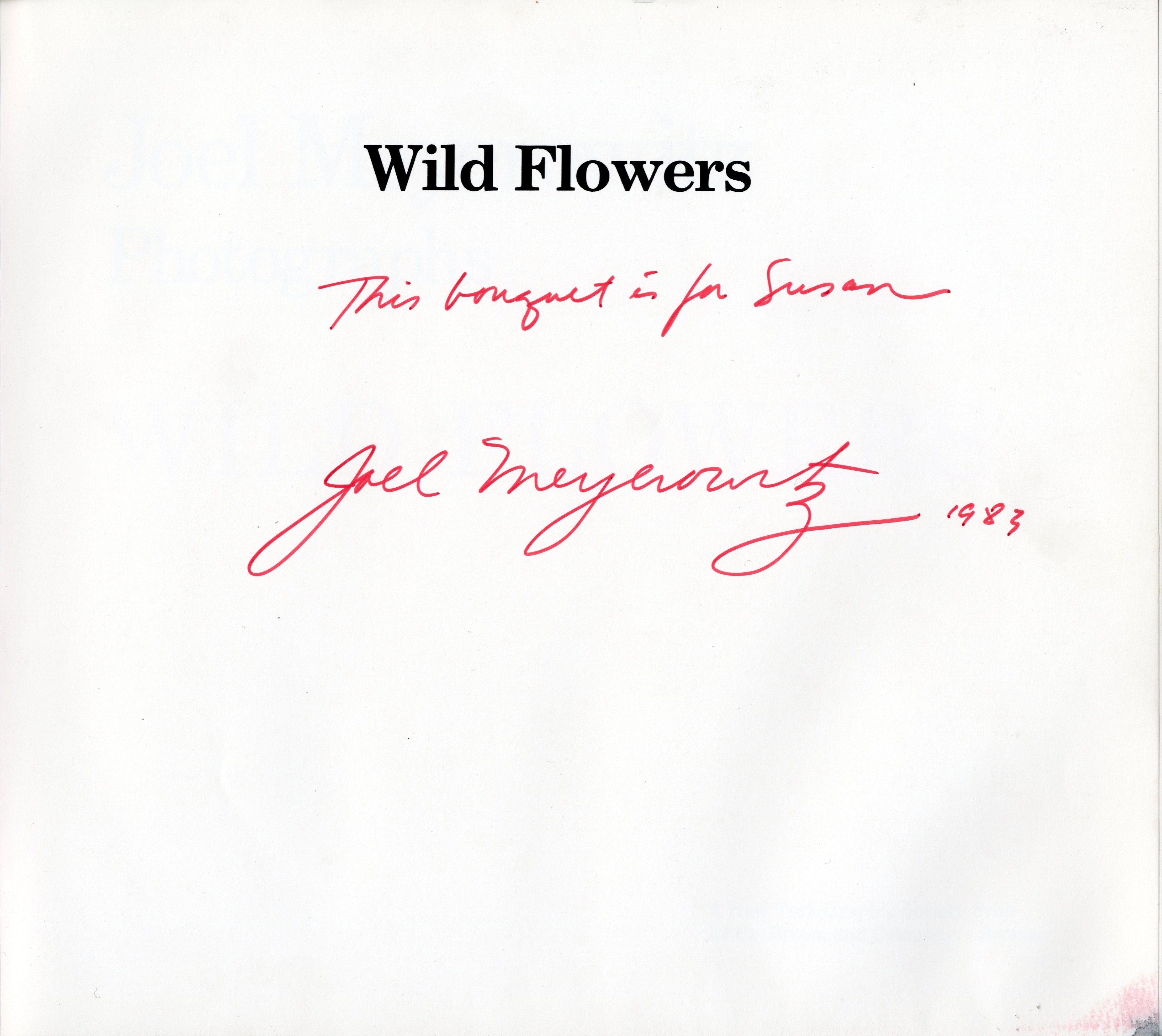 JOEL MEYEROWITZ FLOWERS PHOTOGRAPHY BOOK (SIGNED)